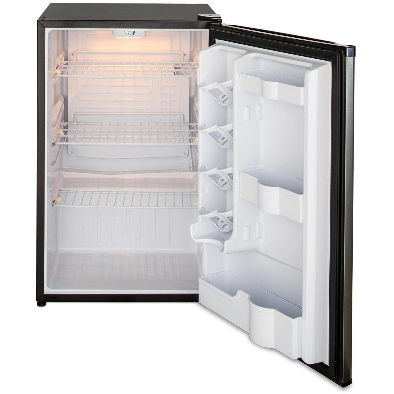 Blaze BLZ-SSRF126 20-Inch 4.4 Cu. Ft. Compact Refrigerator W/ Recessed Handle - Door Open with Light On - White Background thumbnail