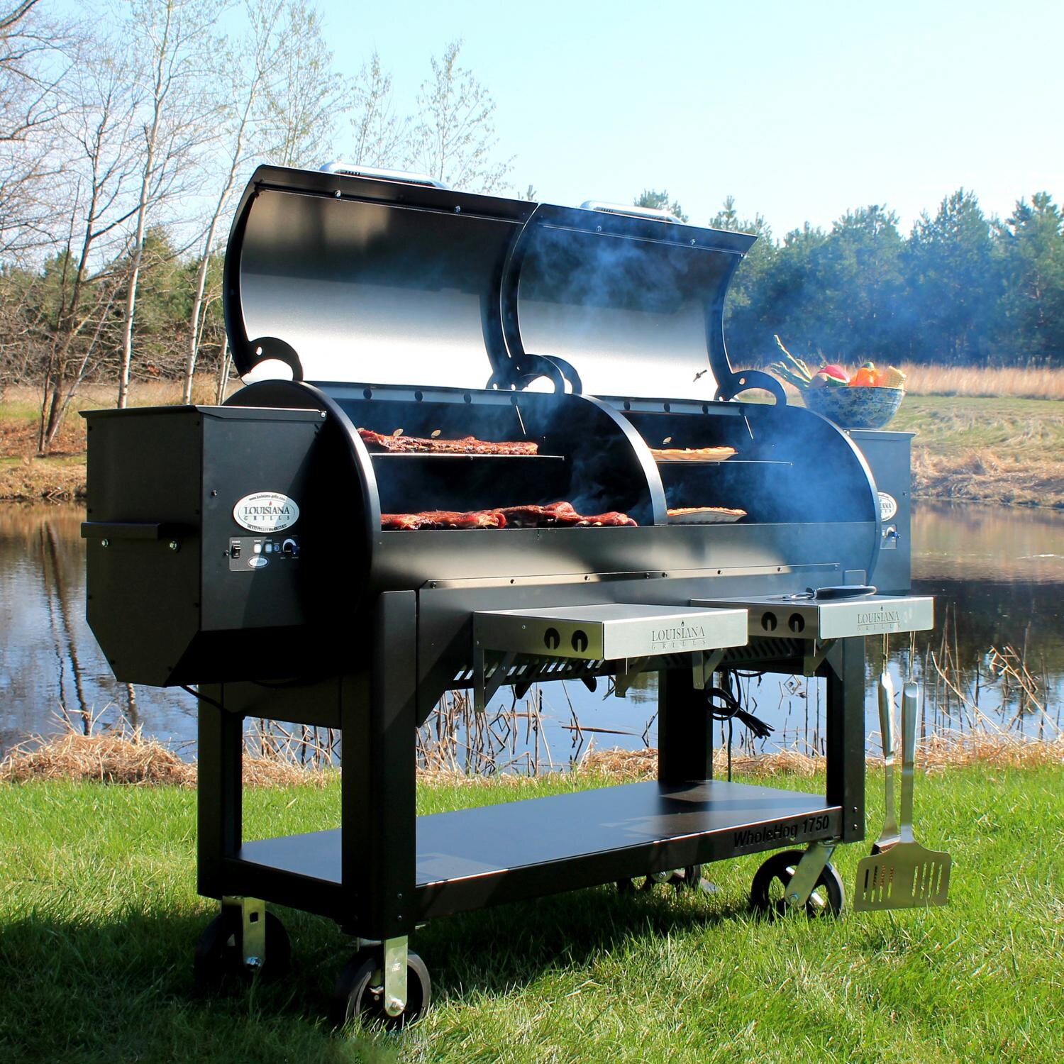 Louisiana Grills Country Smoker Whole Hog Pellet Grill On Cart BBQ Guys