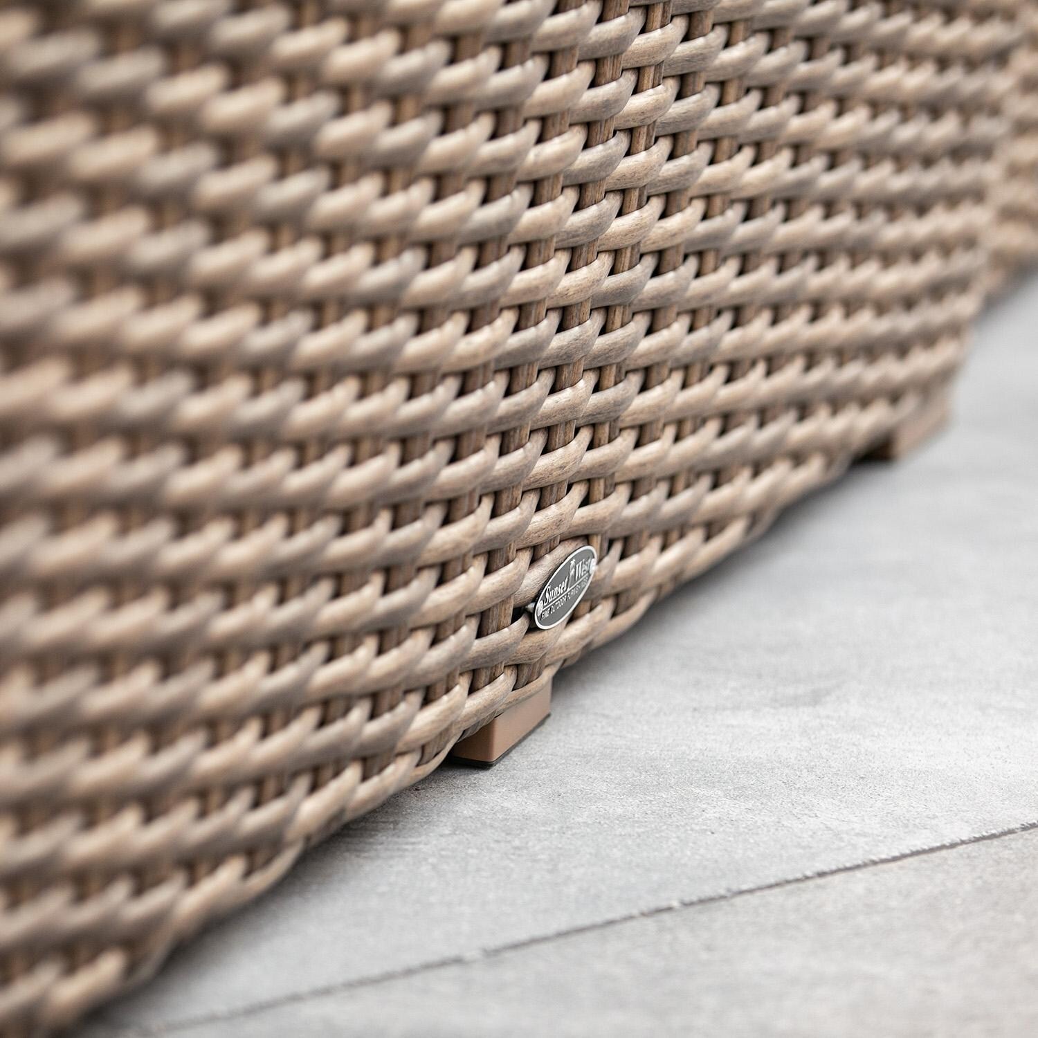 Havana 2 Person Wicker Loveseat in Tobacco/Canvas Granite by Sunset West - Wicker - Detail thumbnail