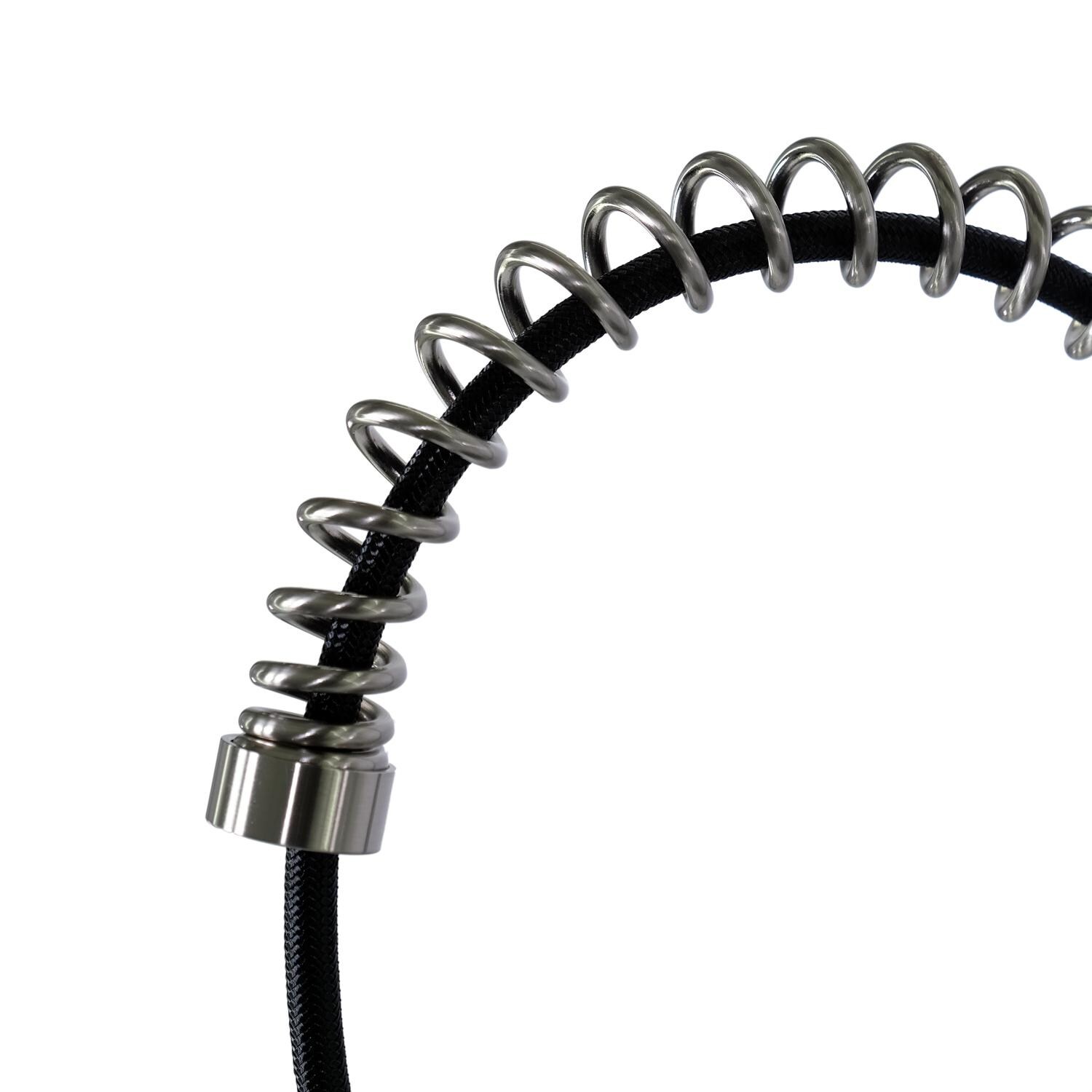 BBQGuys - BBQ-N96565-BN - Single Handle Pull-Down Coil Spring Faucet - Hose Detail thumbnail