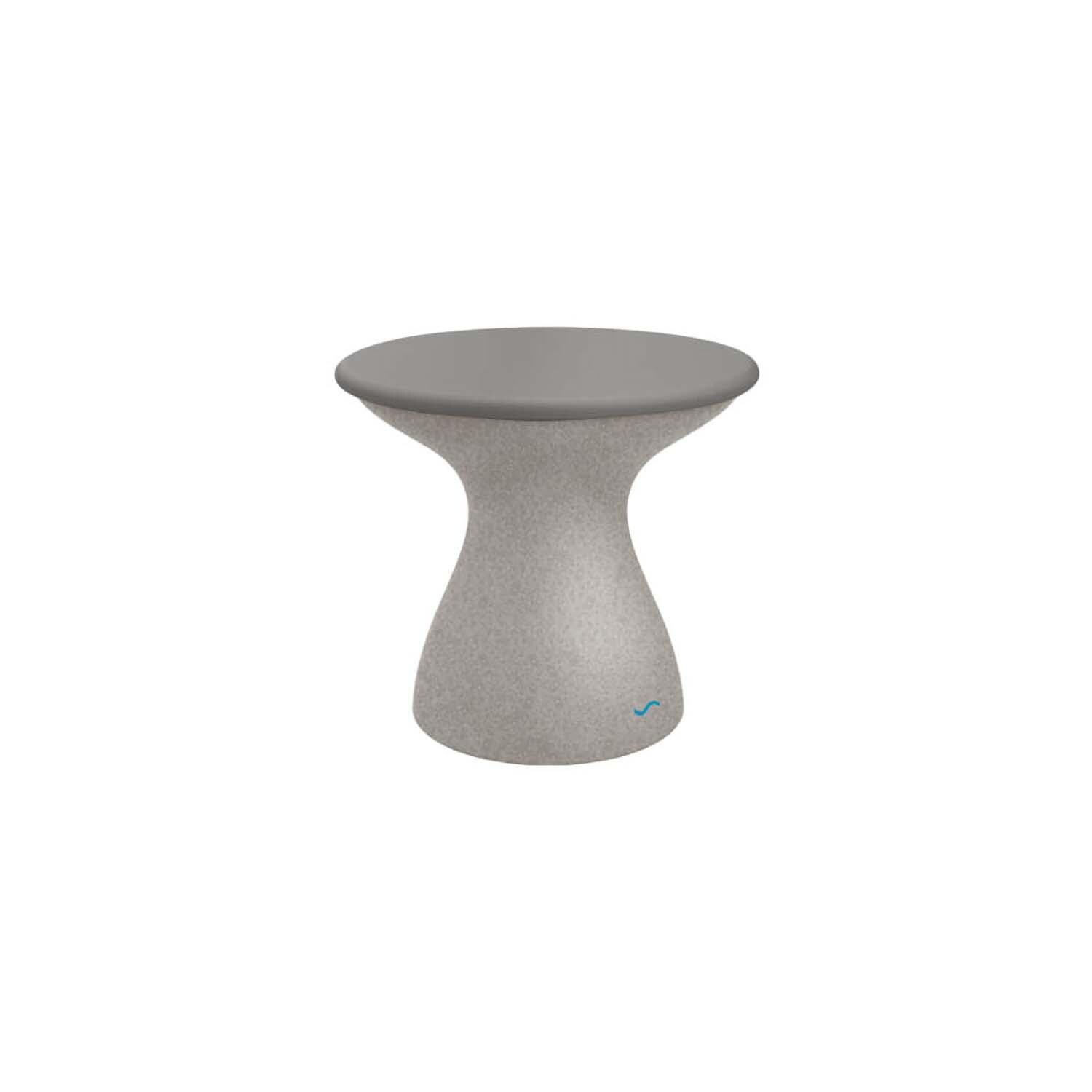 Ledge Lounger Autograph Side Table - Sandstone W/Grey Lid - White Background thumbnail