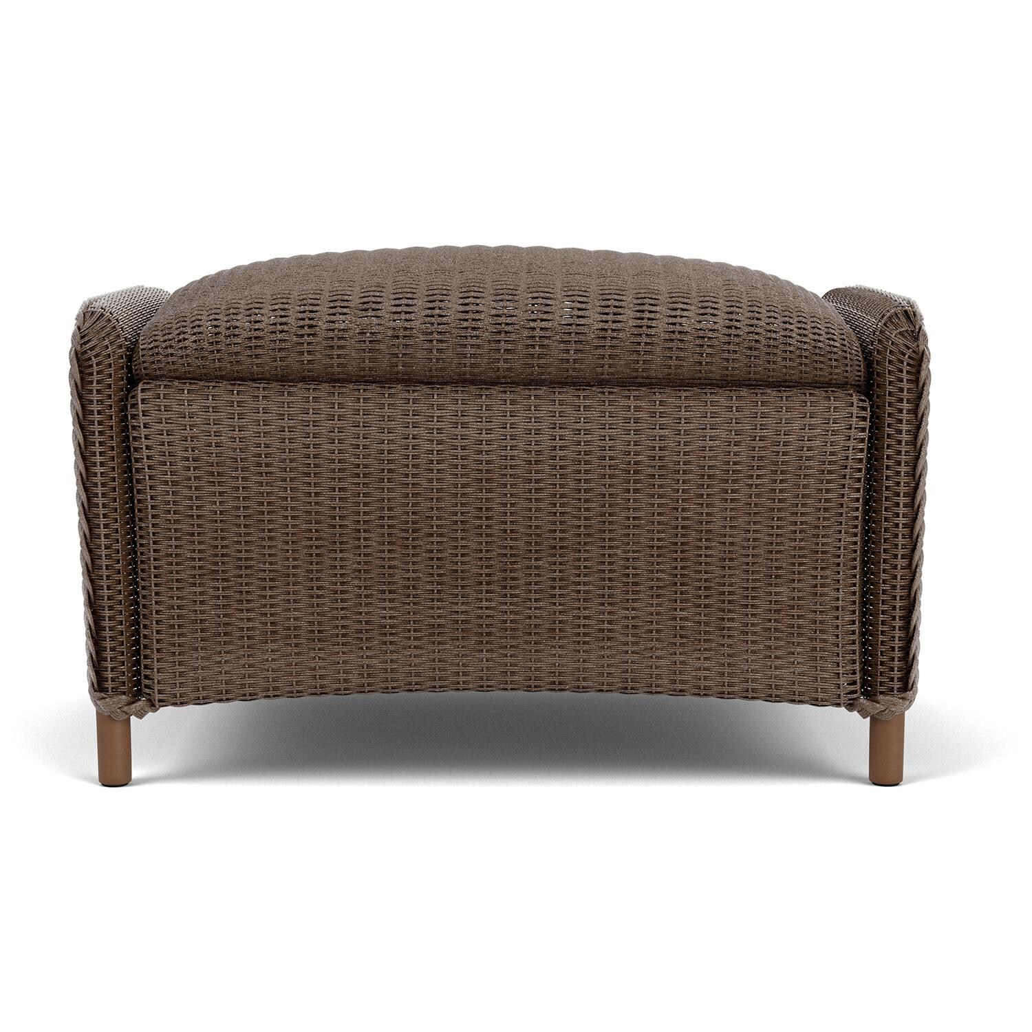 Lloyd Flanders Reflections Ottoman, Padded in Bark Finish - Back thumbnail