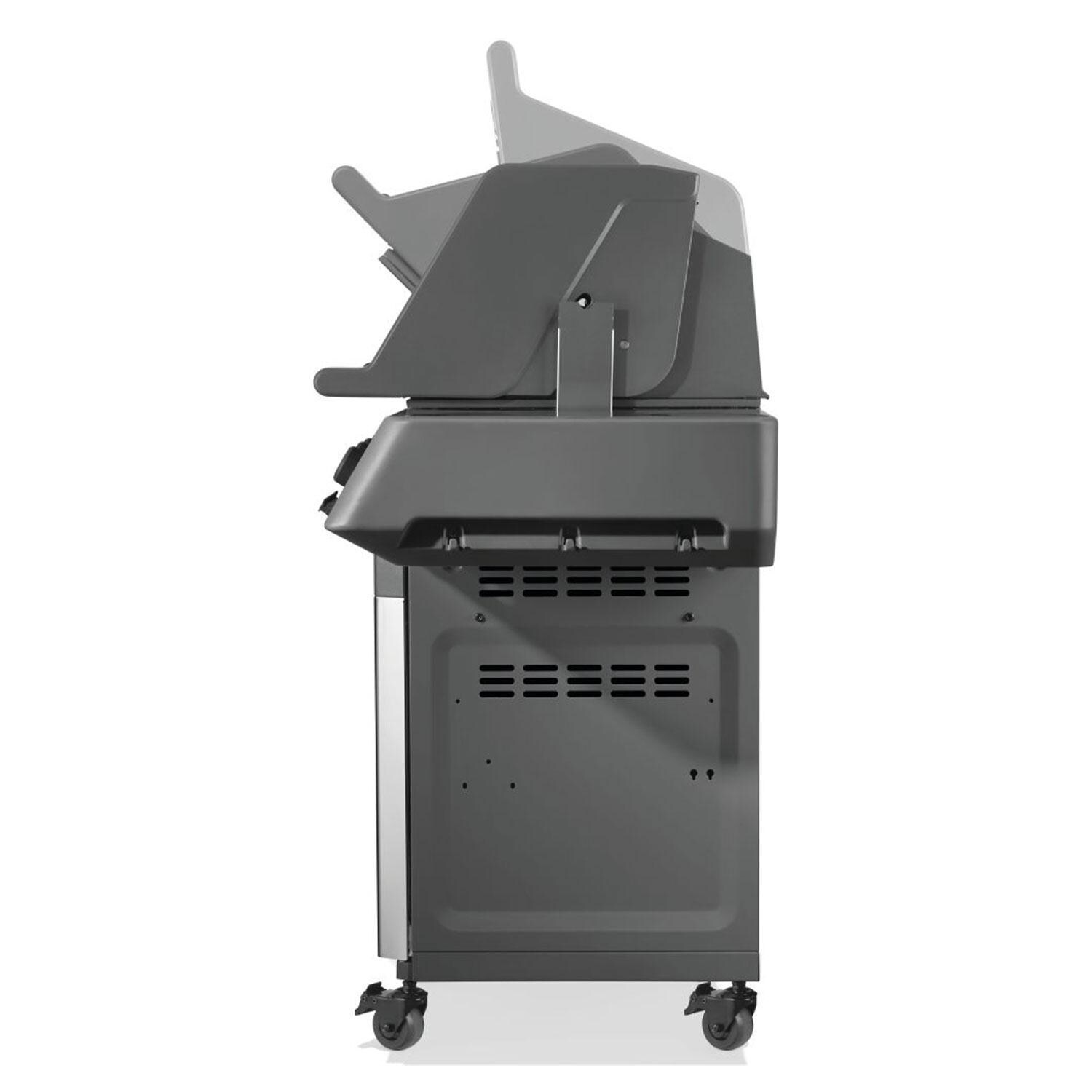 Napoleon P500VRSIBNSS Prestige 500 Propane Gas Grill w/ Infrared Side & Rear Burner - Stainless Steel - Lid Open - Side View - White Background thumbnail