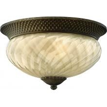 Hinkley Lighting Plantation One Light 16-Inch LED Outdoor Ceiling Light - Pearl Bronze - 2123PZ-LED