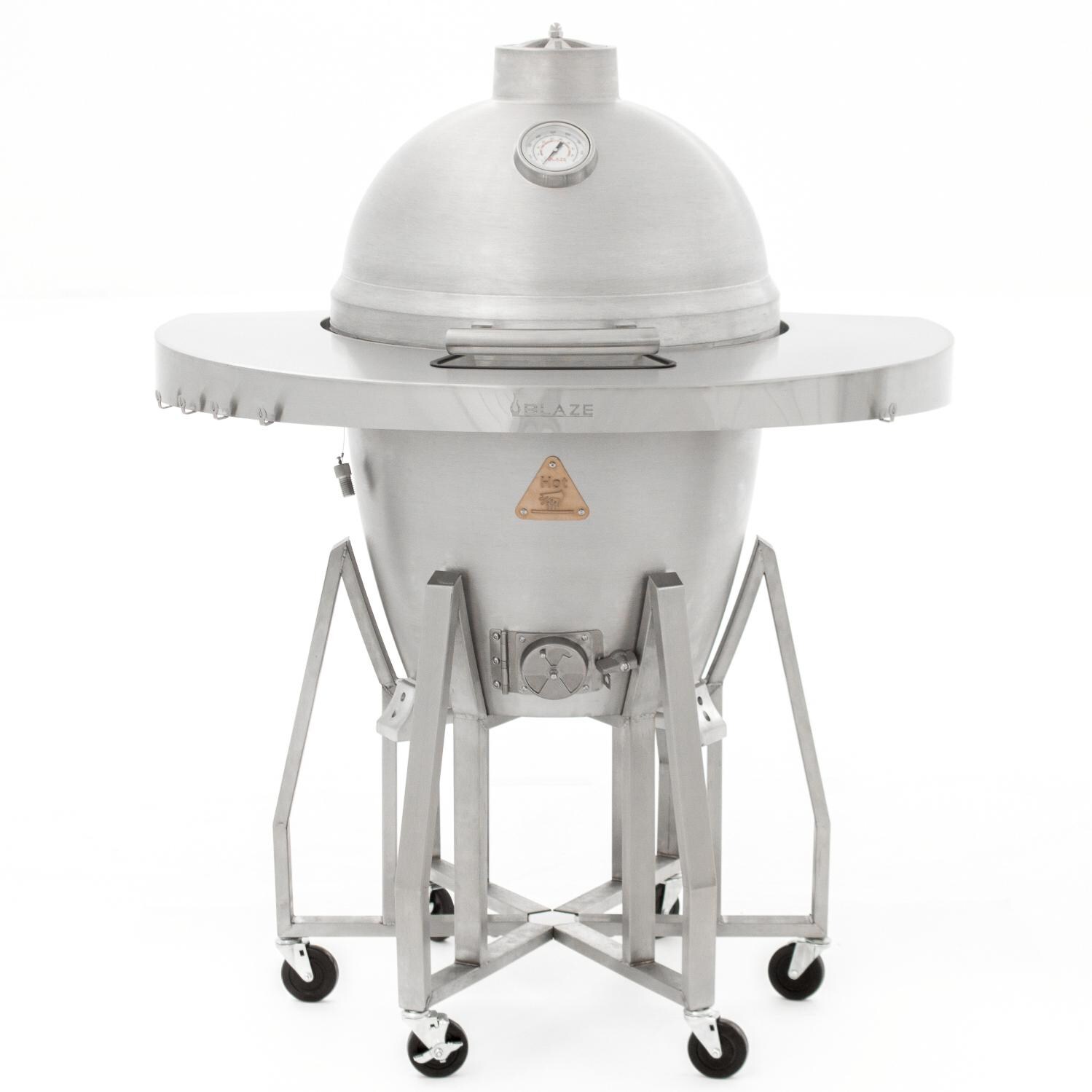 Blaze 20Inch Cast Aluminum Kamado Grill With Stainless Steel Cart