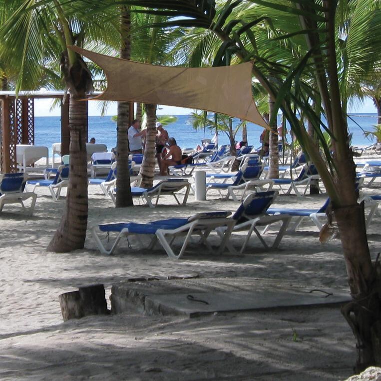 ShadeLogic Sun Shade Sail Heavy Weight 16 Foot Square - Sand Beach Cover thumbnail