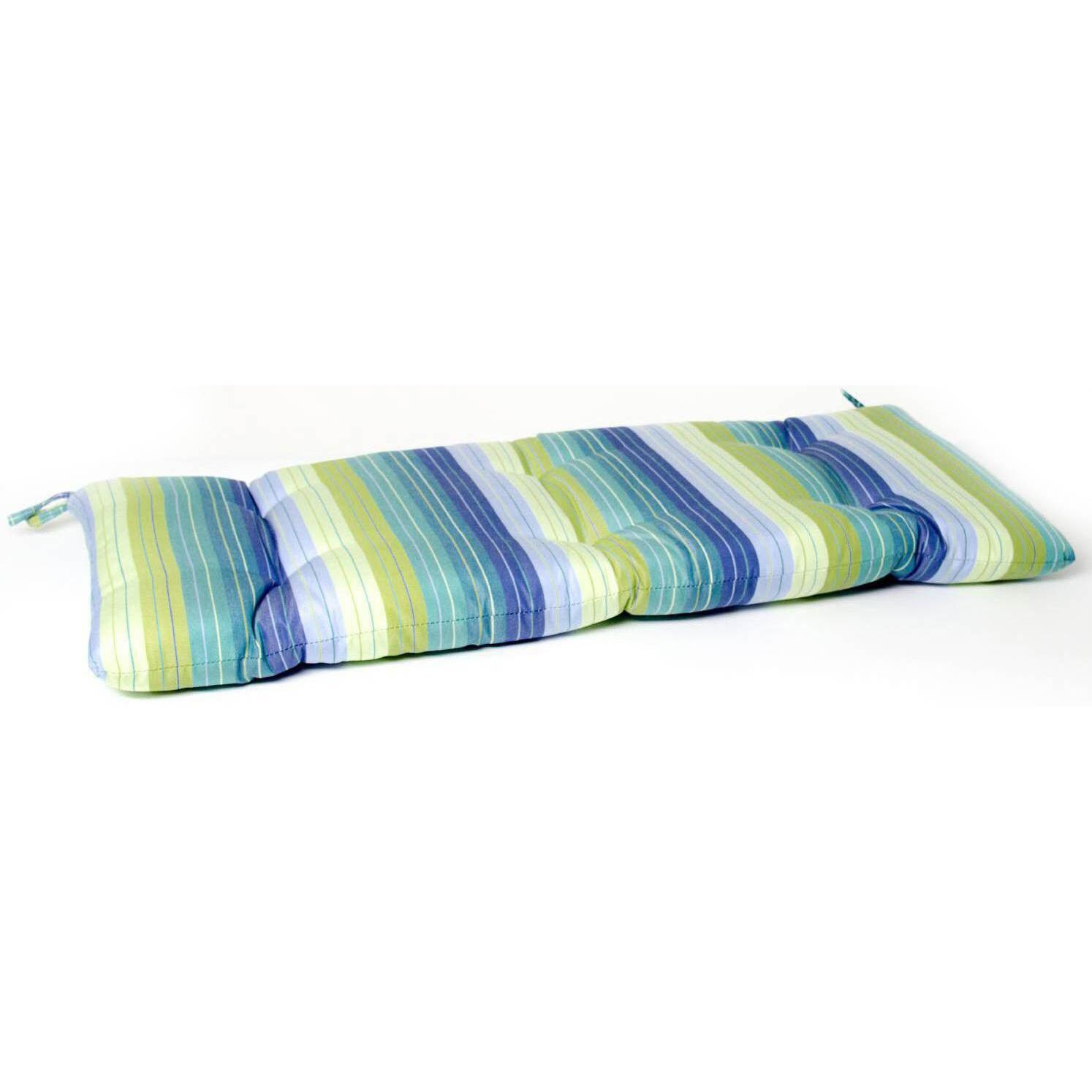 Sunbrella Seville Seaside Small Outdoor Replacement Bench Cushion By BBQGuys Signature
