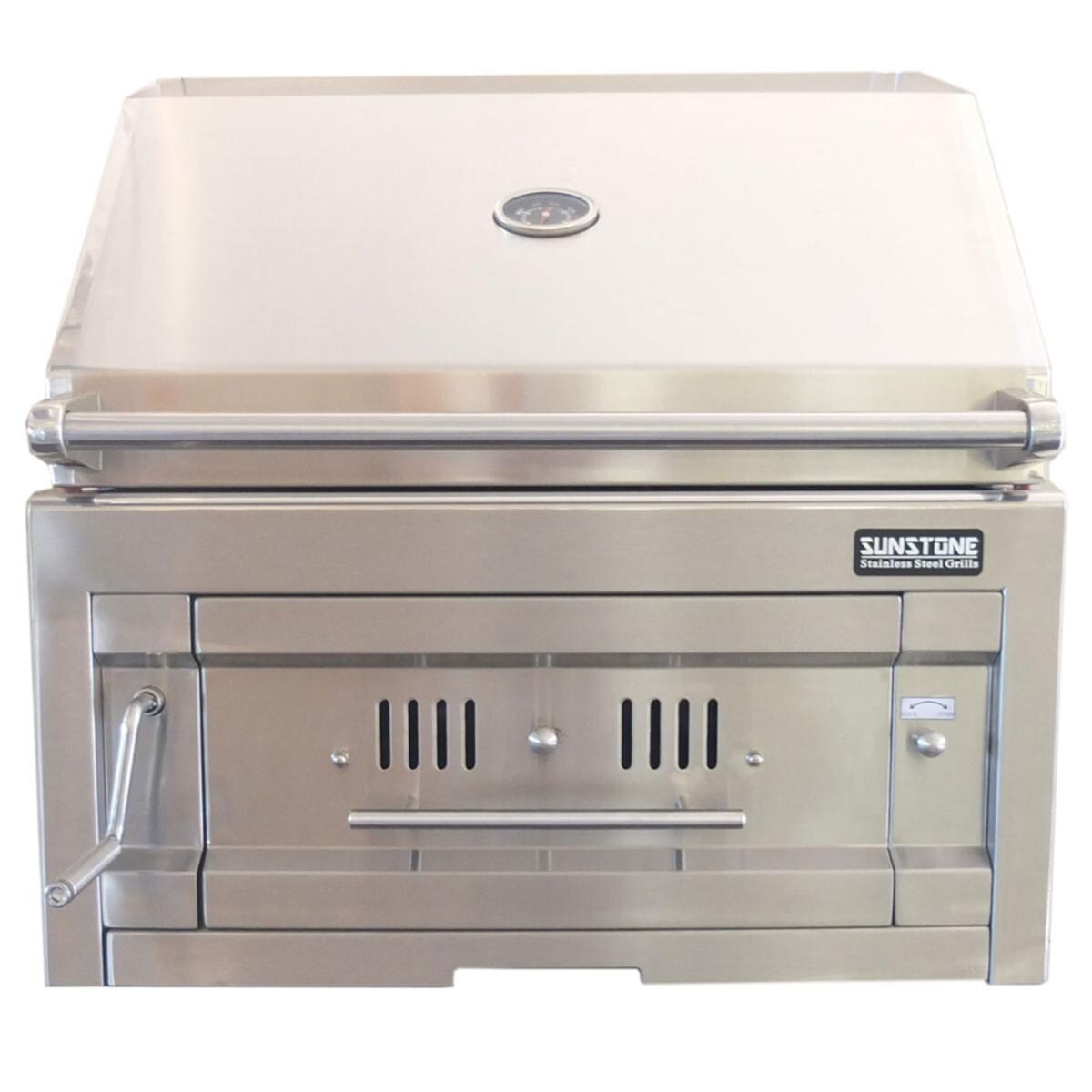 Sunstone 28-Inch Built-In Stainless Steel Charcoal Grill - SUNCHDZ28
