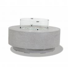 Gravelstone 41-Inch Round Propane Gas Fire Table with Glass Surround by Sunset West