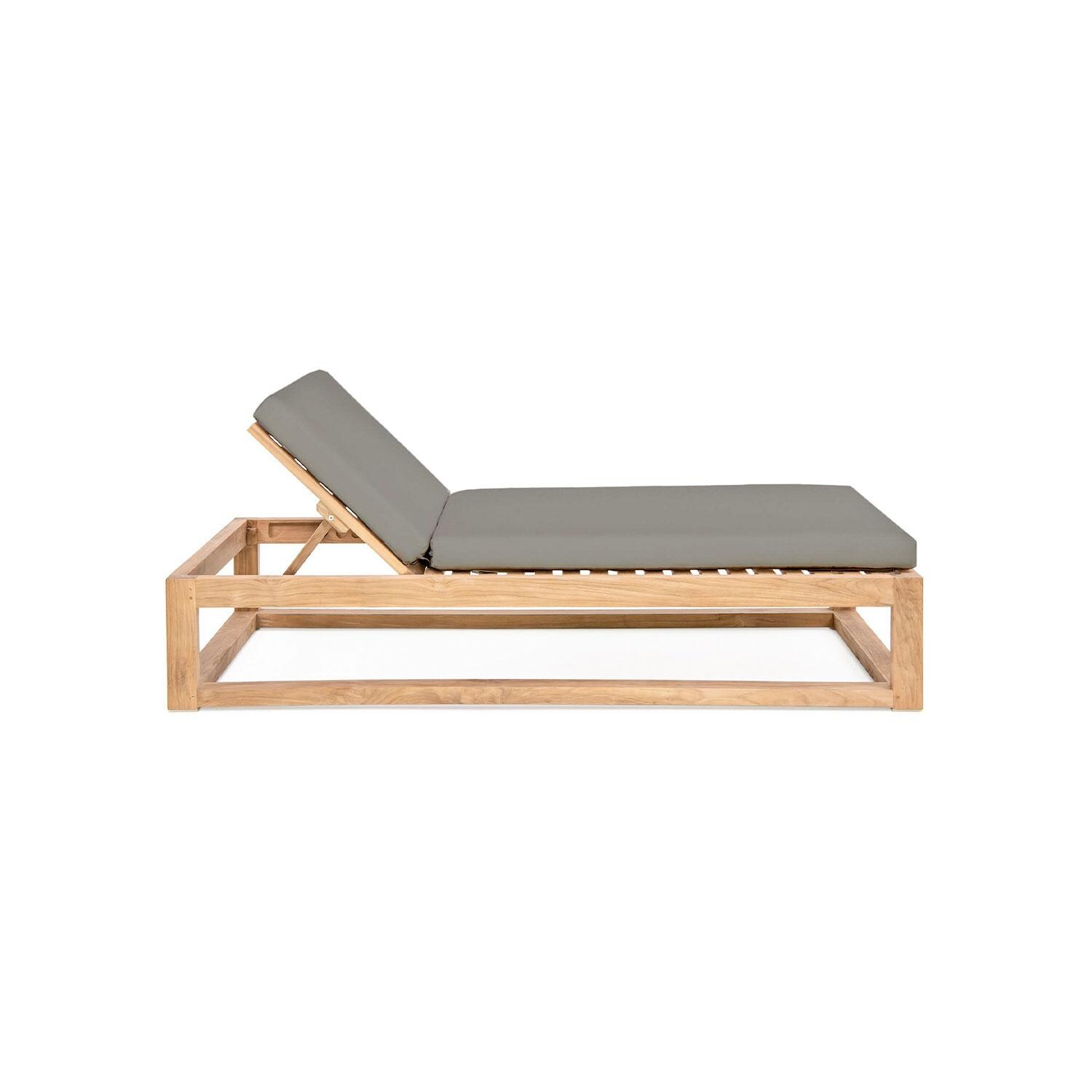 Scape Key Teak Chair Lounge in Charcoal by Lakeview Outdoor Designs - Side View - White Background thumbnail