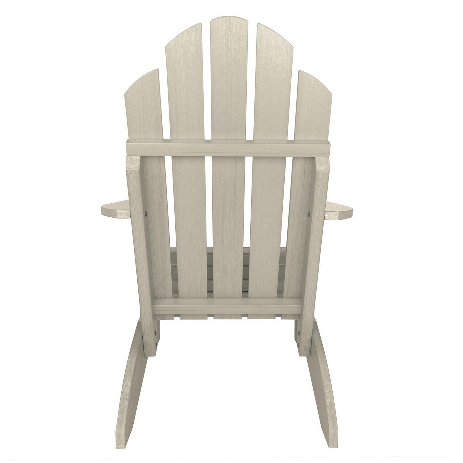 Lakeview Paradise Key Adirondack Chair - Whitewash - Back View thumbnail