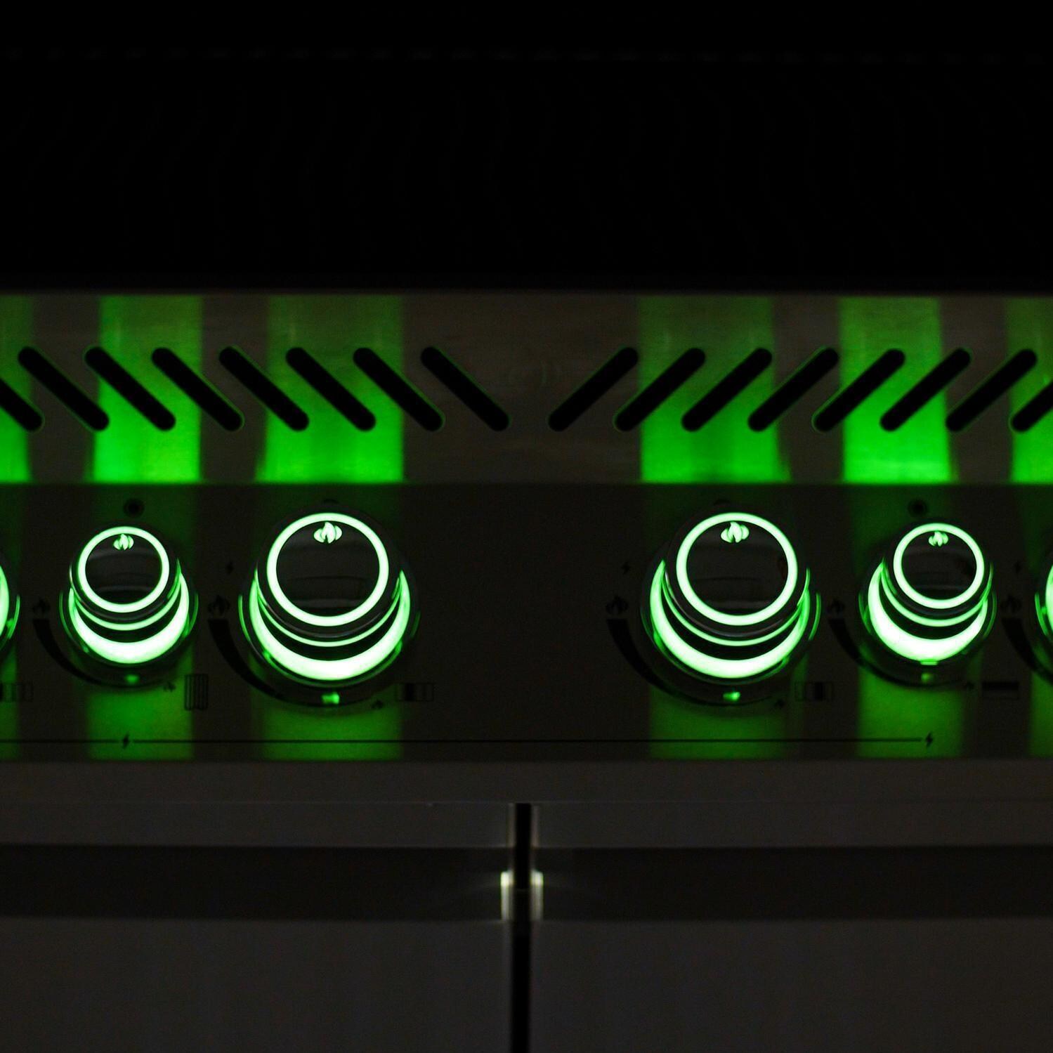 Napoleon PRO500RSIBPSS-3 Prestige PRO 500 Propane Grill with Infrared Rear and Side Burners (2019) - RGB Spectrum Night Light Knobs With Safetyglow - Detail thumbnail