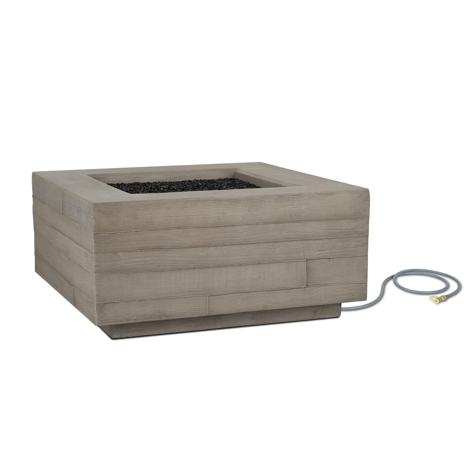 Board Form Gray Square Fire Table with Conversion Kit thumbnail