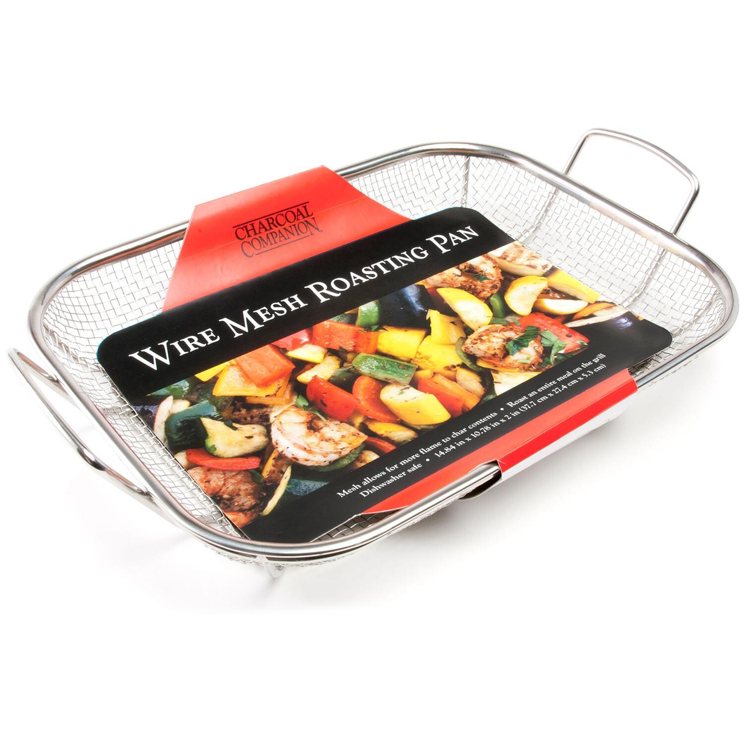 Charcoal Companion Stainless Steel Wire Mesh Roasting Pan - Shown In Packaging thumbnail