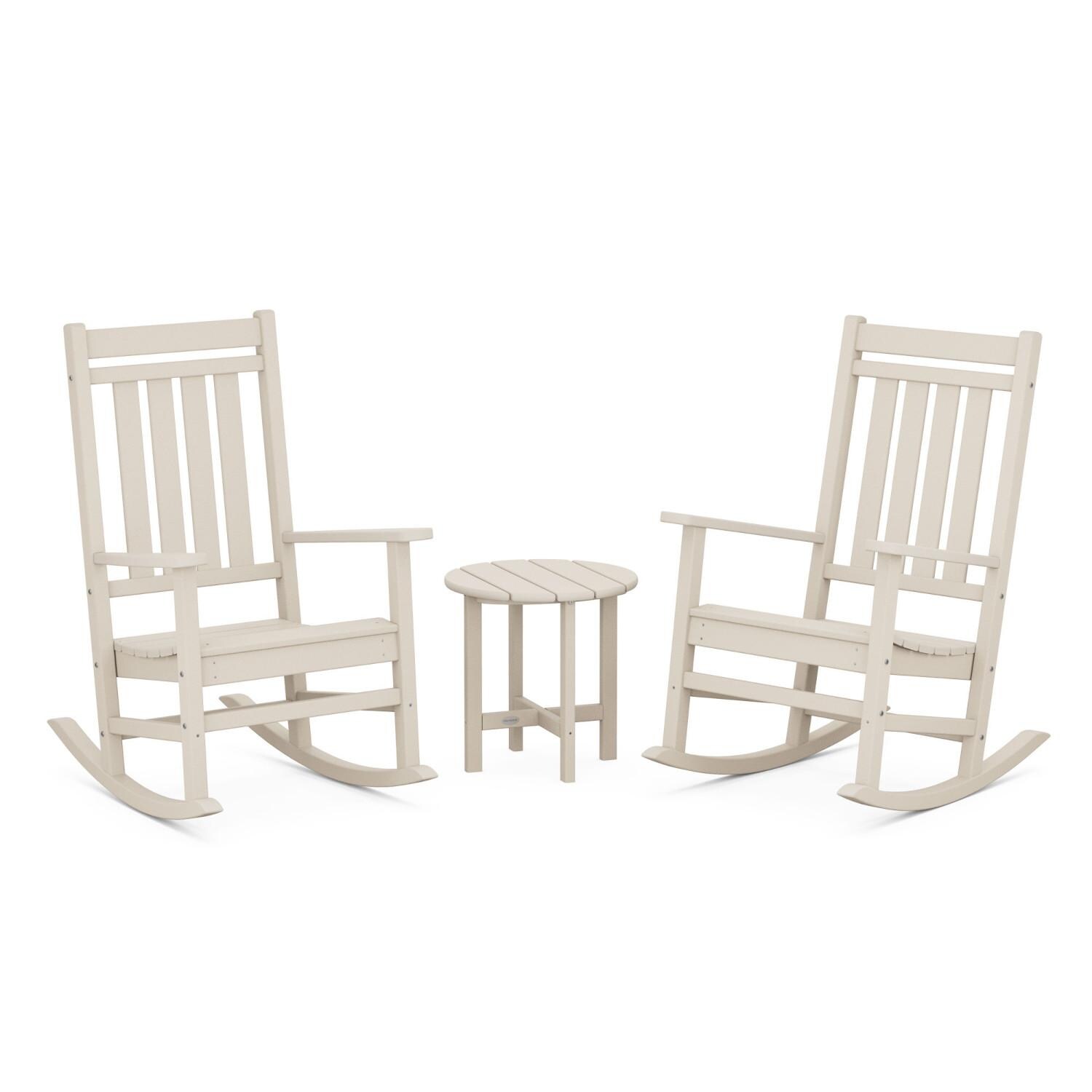 Estate 3 Pc Recycled Plastic Seating Set in Sand by POLYWOOD