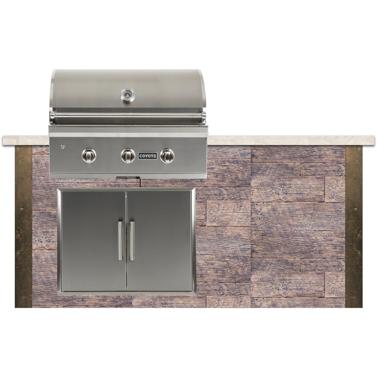 Coyote ReadyToAssemble 6 Ft Outdoor Kitchen Island With 34Inch C