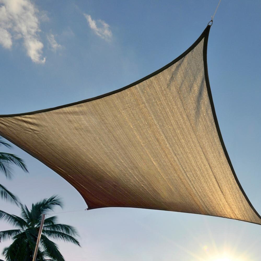 ShadeLogic Sun Shade Sail 16 Foot Square - Sand Shade thumbnail