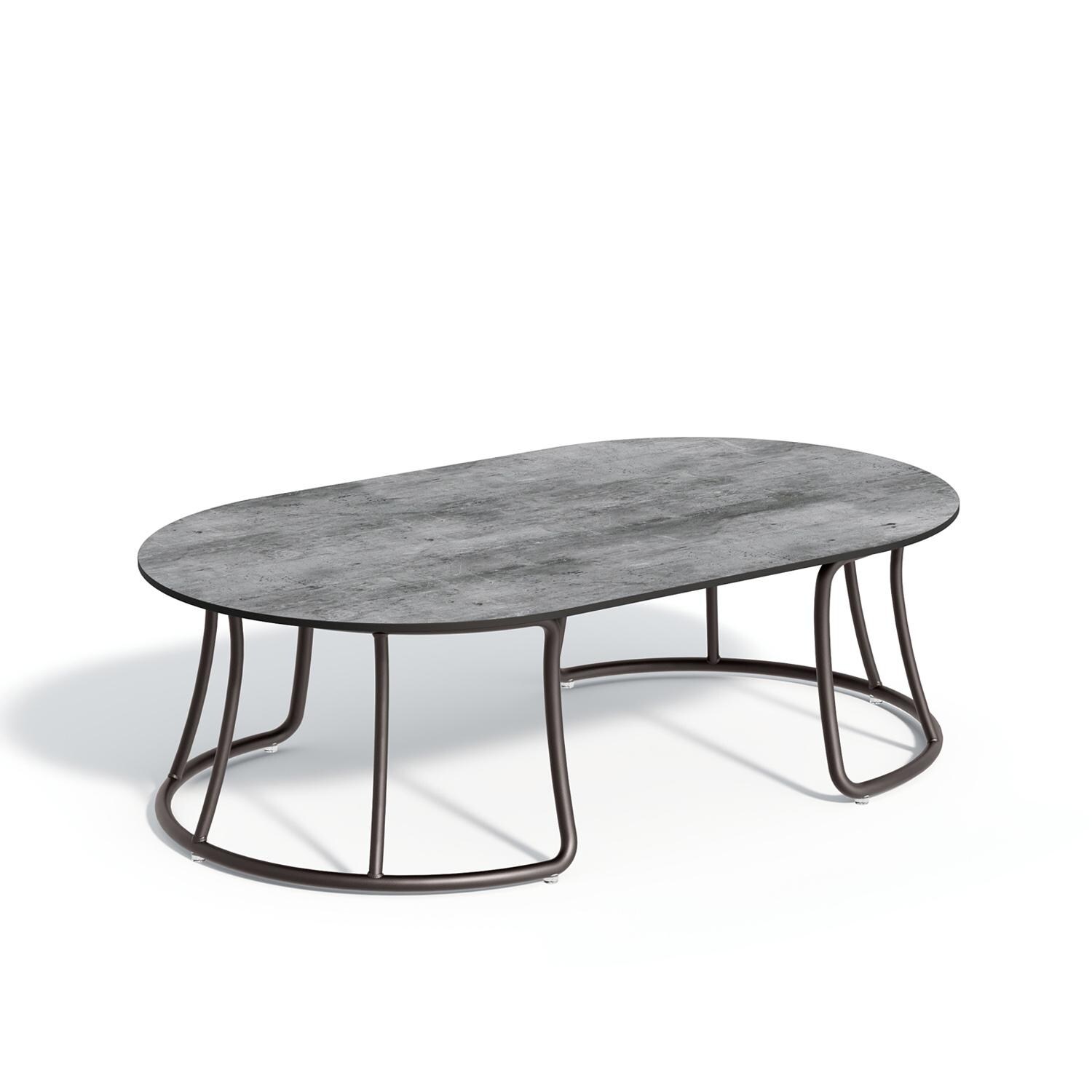 Oxford Garden Malti 54 3/4 Inch Carbon Aluminum Coffee Table W/ Skyline HPL Table Top - Hero thumbnail