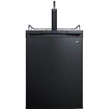 Summit 24-Inch 5.6 Cu. Ft. Single Tap Beer Dispenser / Kegerator - Black - SBC635MBI image