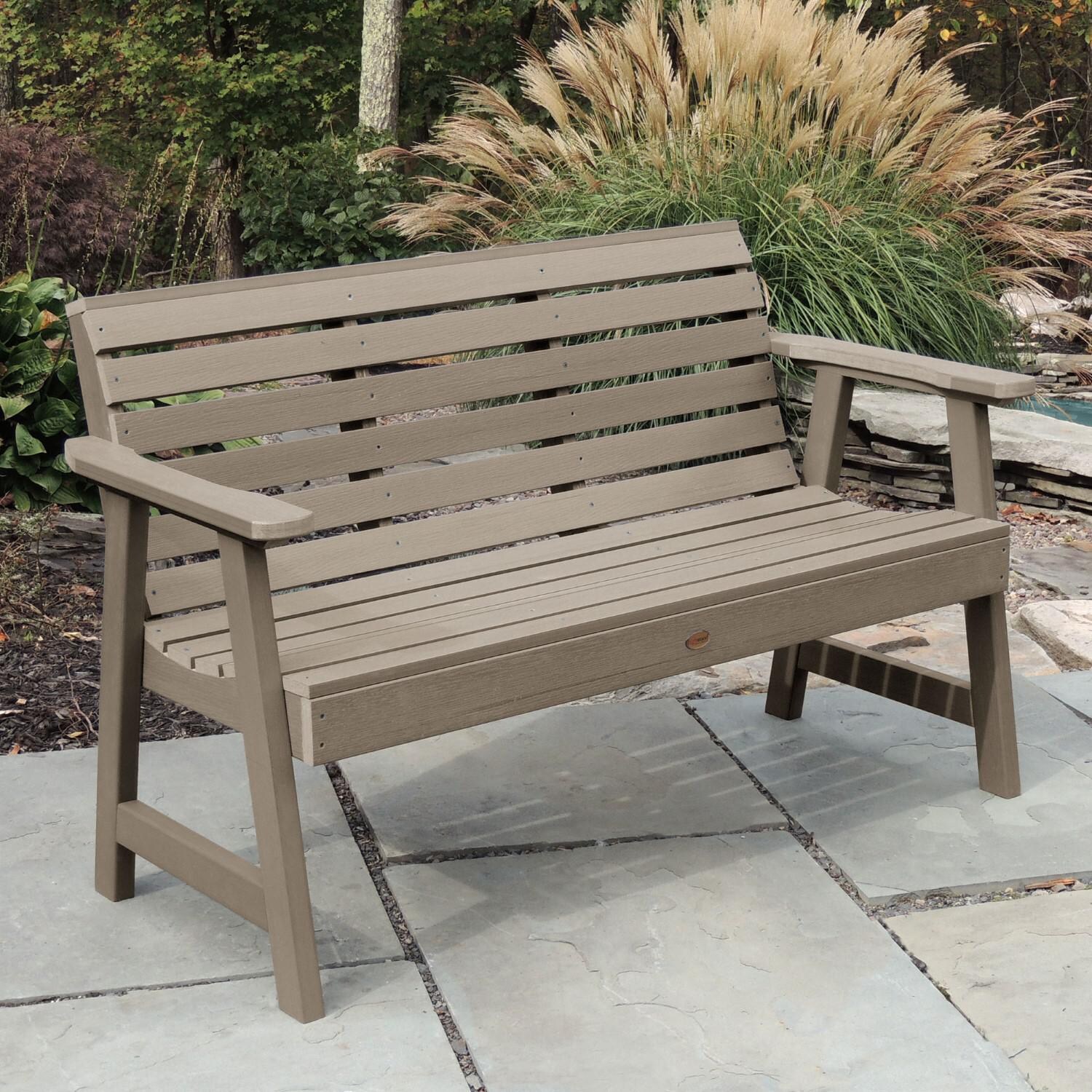 Lakeview Elm Pointe 5-Foot Garden Bench - Woodland Brown