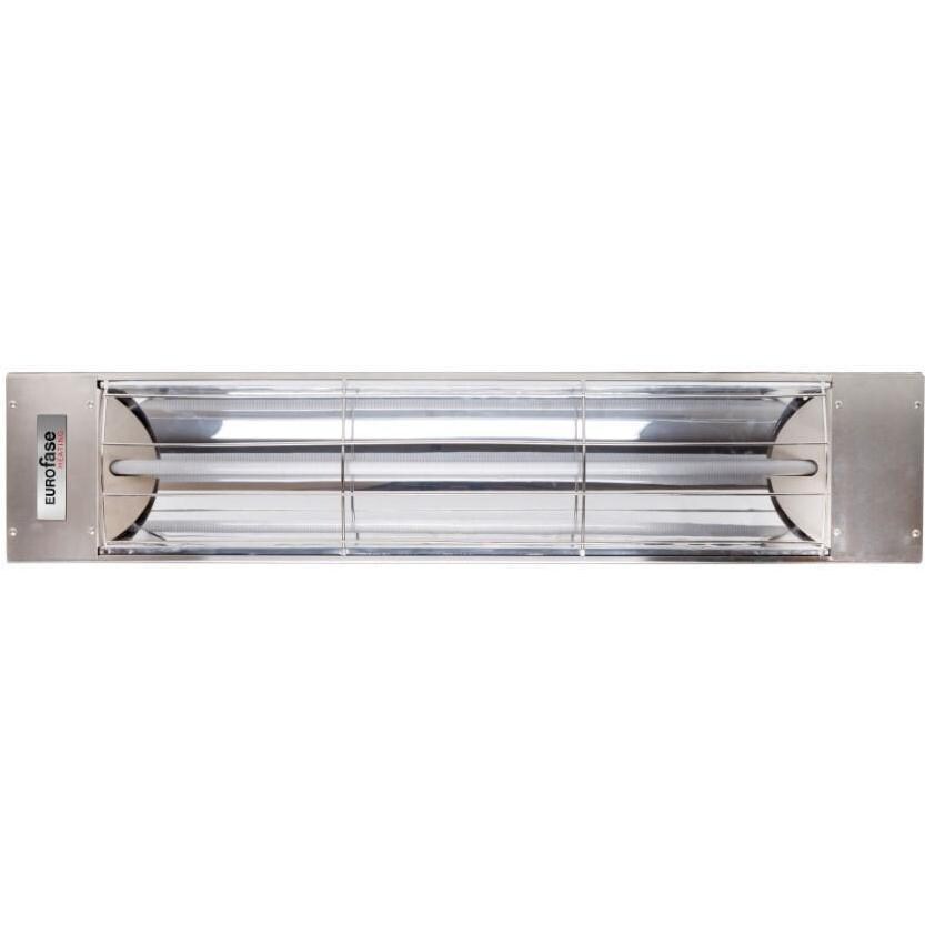 Eurofase EF20240S 39 Inch 2000 Watt Single Element Marine Grade 240V Electric Patio Heater in Stainless Steel - Off - White Background thumbnail