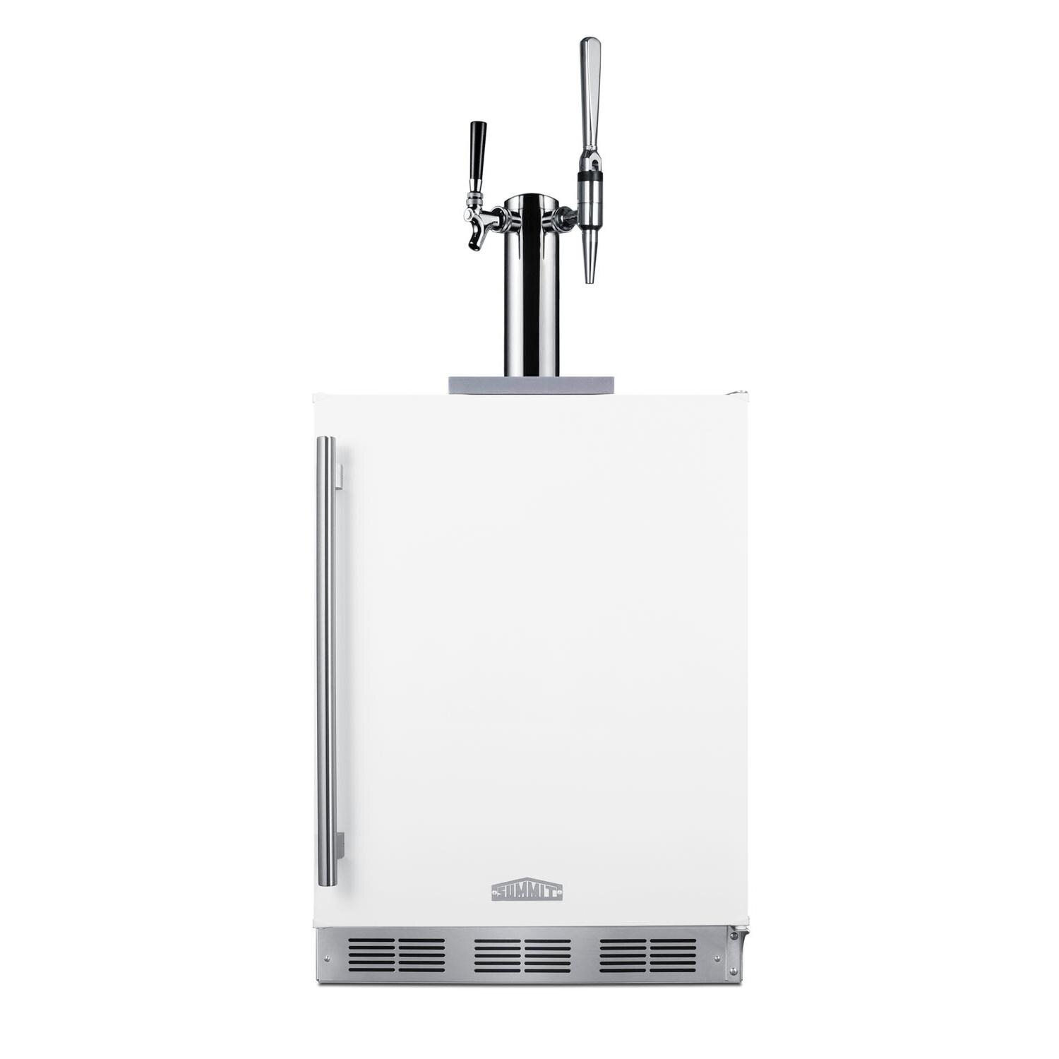 Summit 24-Inch ADA Compliant Outdoor Rated Double Tap Cold Brew Nitro & Flat Coffee Dispenser / Kegerator - SBC58WHBIADACMTWIN