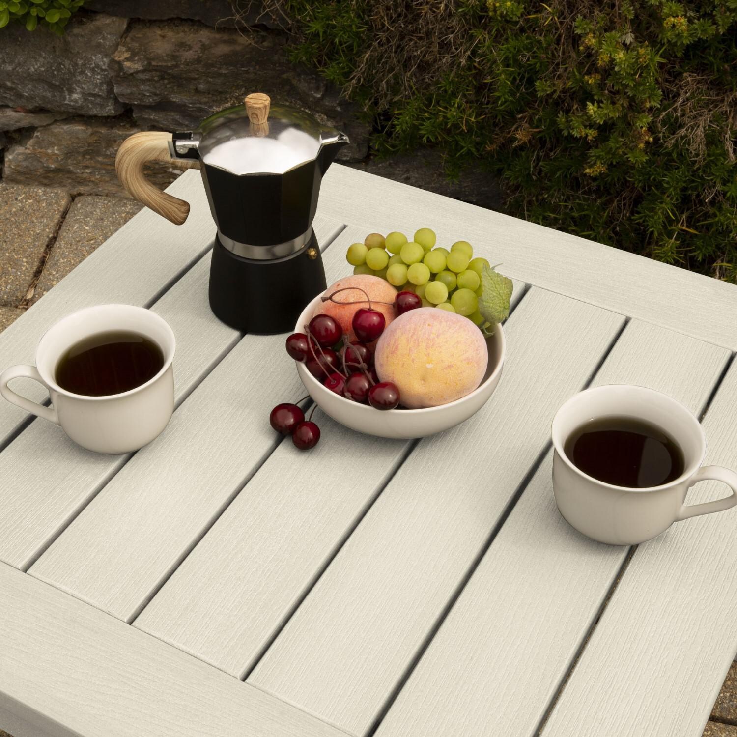 Lakeview Adirondack Side Table - Whitewash - Overhead thumbnail