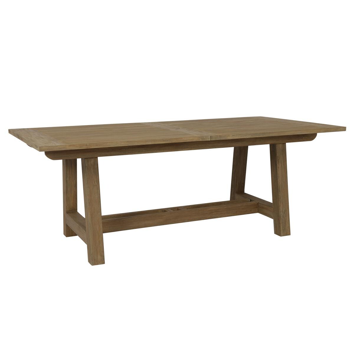 Sunset West - 5501-T79-118 - Coastal Teak 79-118 X 40 Inch Leaf Extension Patio Dining Table W/ Umbrella Hole - Extension Closed thumbnail