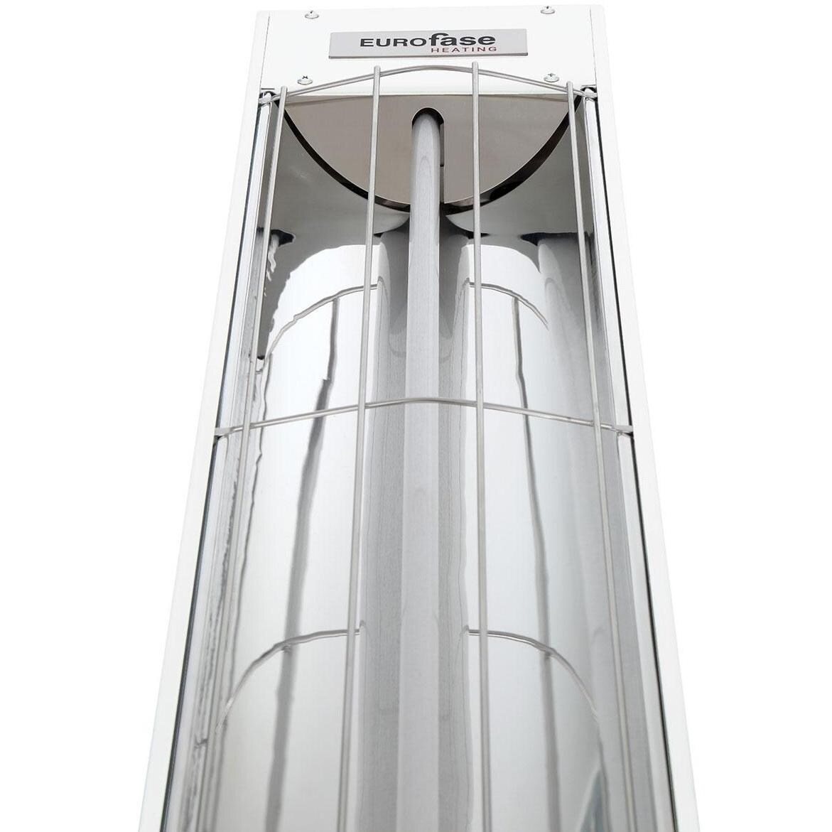 Eurofase EF30208W 61 Inch 3000 Watt Single Element Marine Grade 208V Electric Patio Heater in White - Close Up - Off - White Background thumbnail