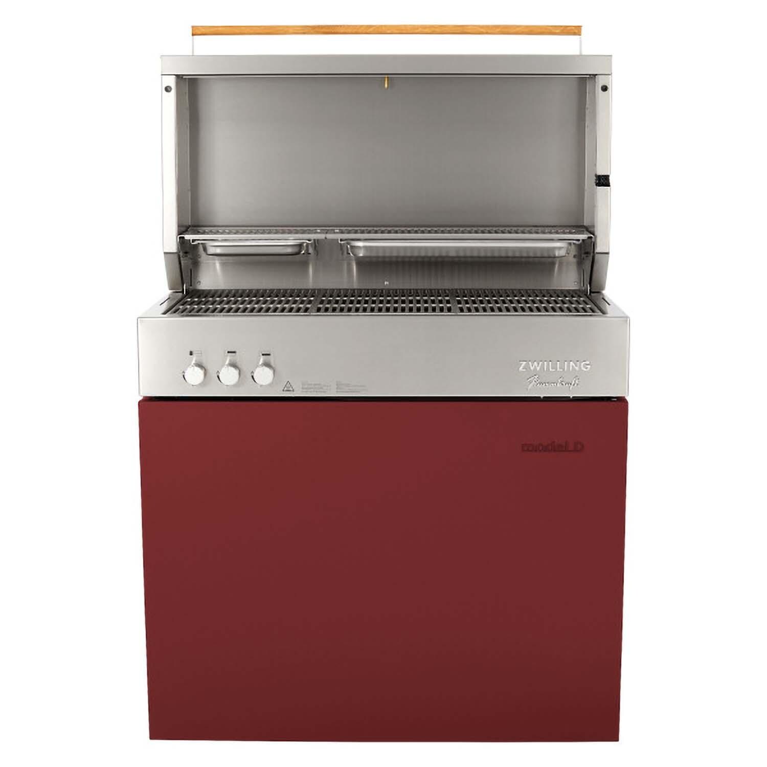 Flammkraft 1030976 Model D Natural Gas Grill - Ruby - White Background thumbnail