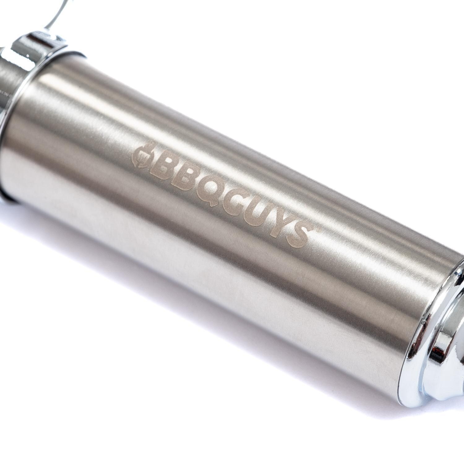 BBQGuys Signature BBQ-MIJ Stainless Steel Meat Injector - Stainless Steel Syringe - White Background thumbnail