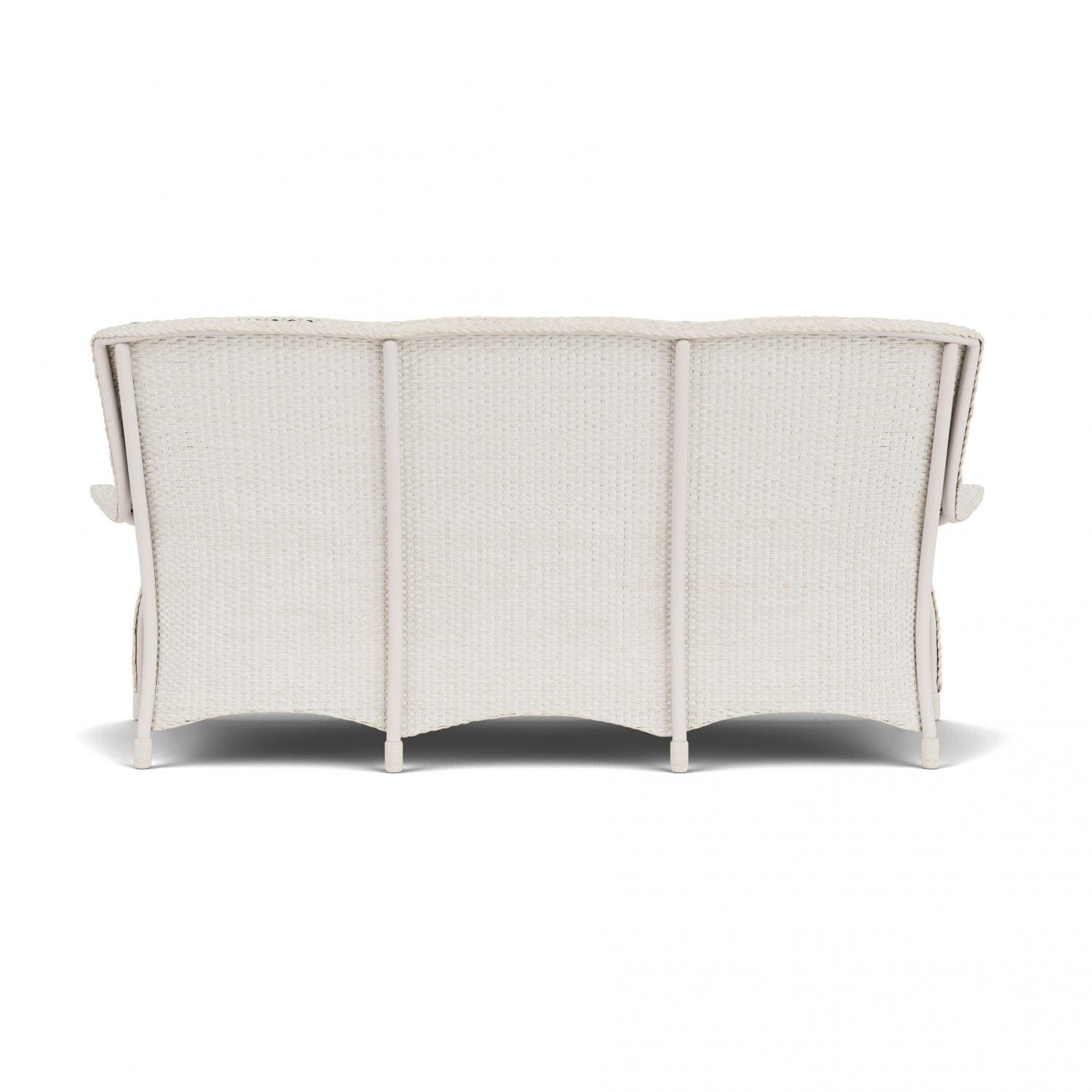 Lloyd Flanders Mandalay Sofa In Antique White Finish With Demo Skyway Fabric - Back thumbnail