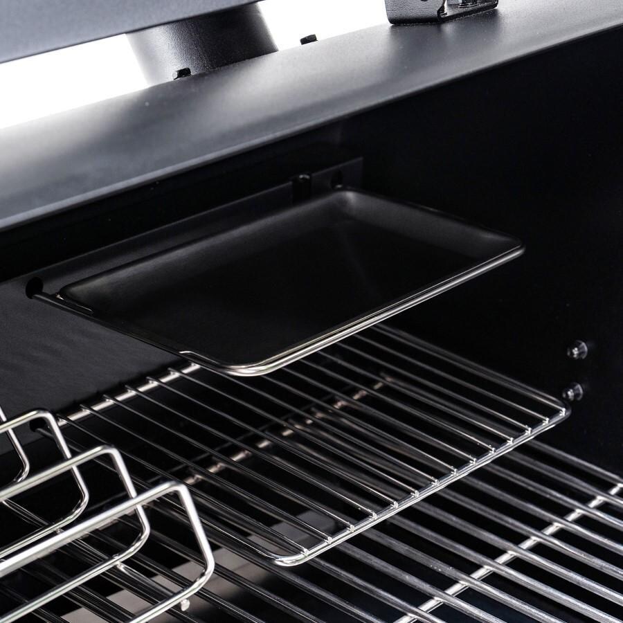 Green Mountain Grills GMG-6050 Green Moutain Grills RACKT Backboard for GMG Peak - Rackt Backboard shown with Warming Rack and Griddle (Not Included) - Detail thumbnail