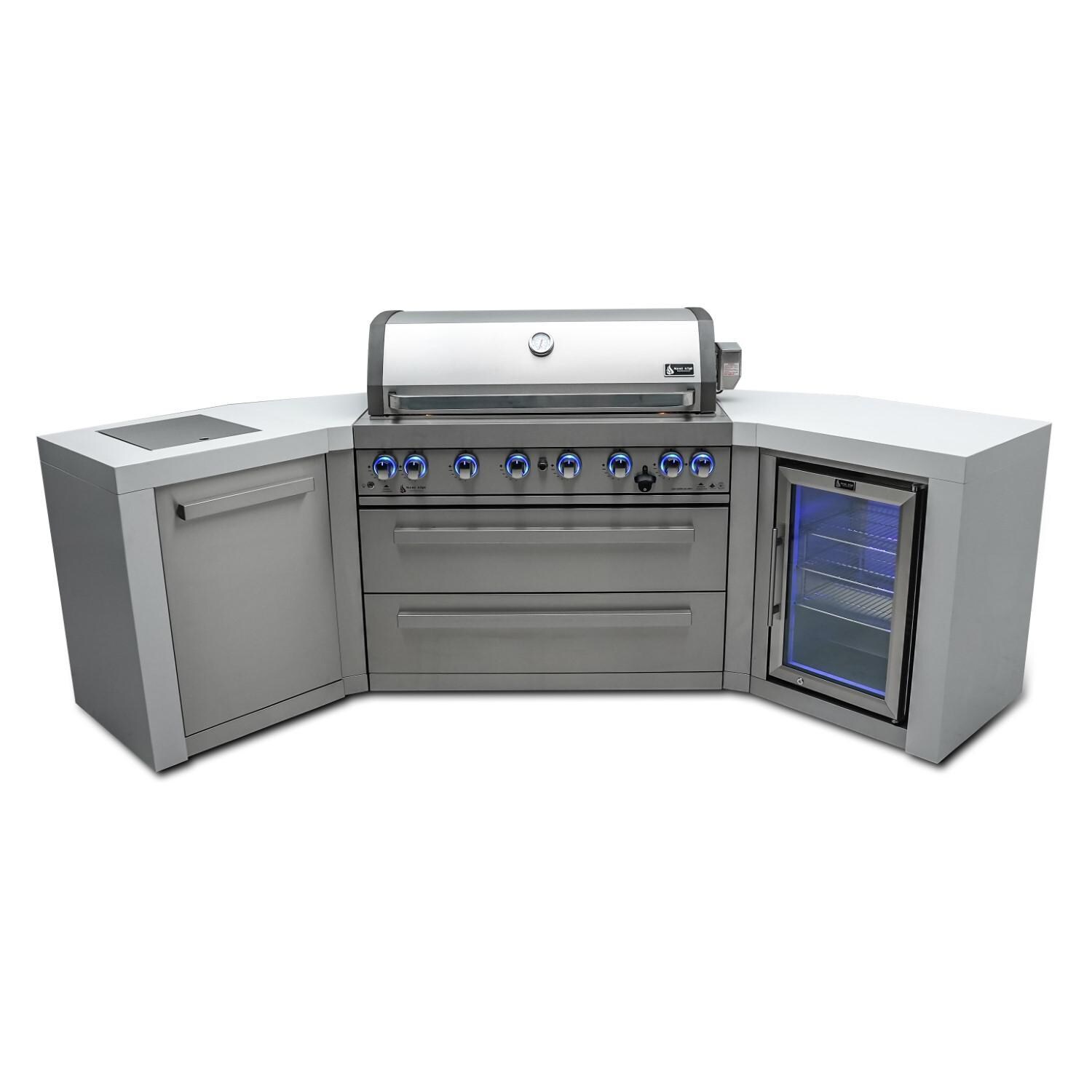 Mont Alpi - MAi400-D45FC - Deluxe 45 Degree Grill Island - Stainless Steel - White Background thumbnail