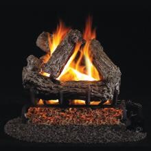 Peterson Real Fyre 16-Inch Rustic Oak Gas Log Set With Vented Natural Gas G4 Burner - Match Light image