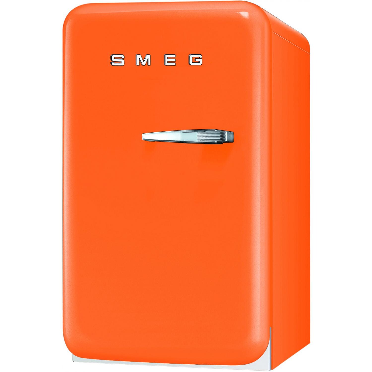 Smeg 1.5 Cu. Ft. Left Hinge Retro Style Compact Refrigerator - Orange - FAB5ULO