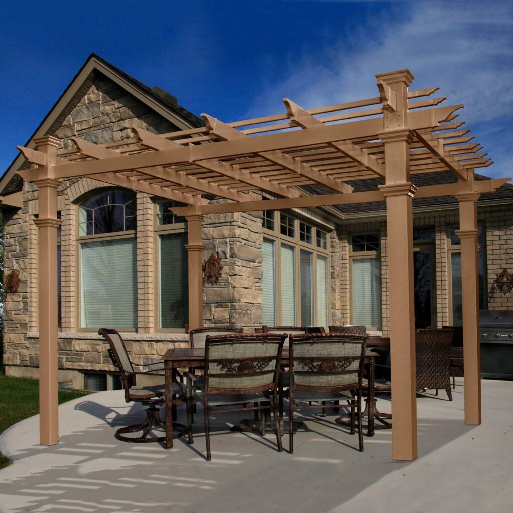 New England Arbors Roosevelt 12 X 12 Composite Pergola