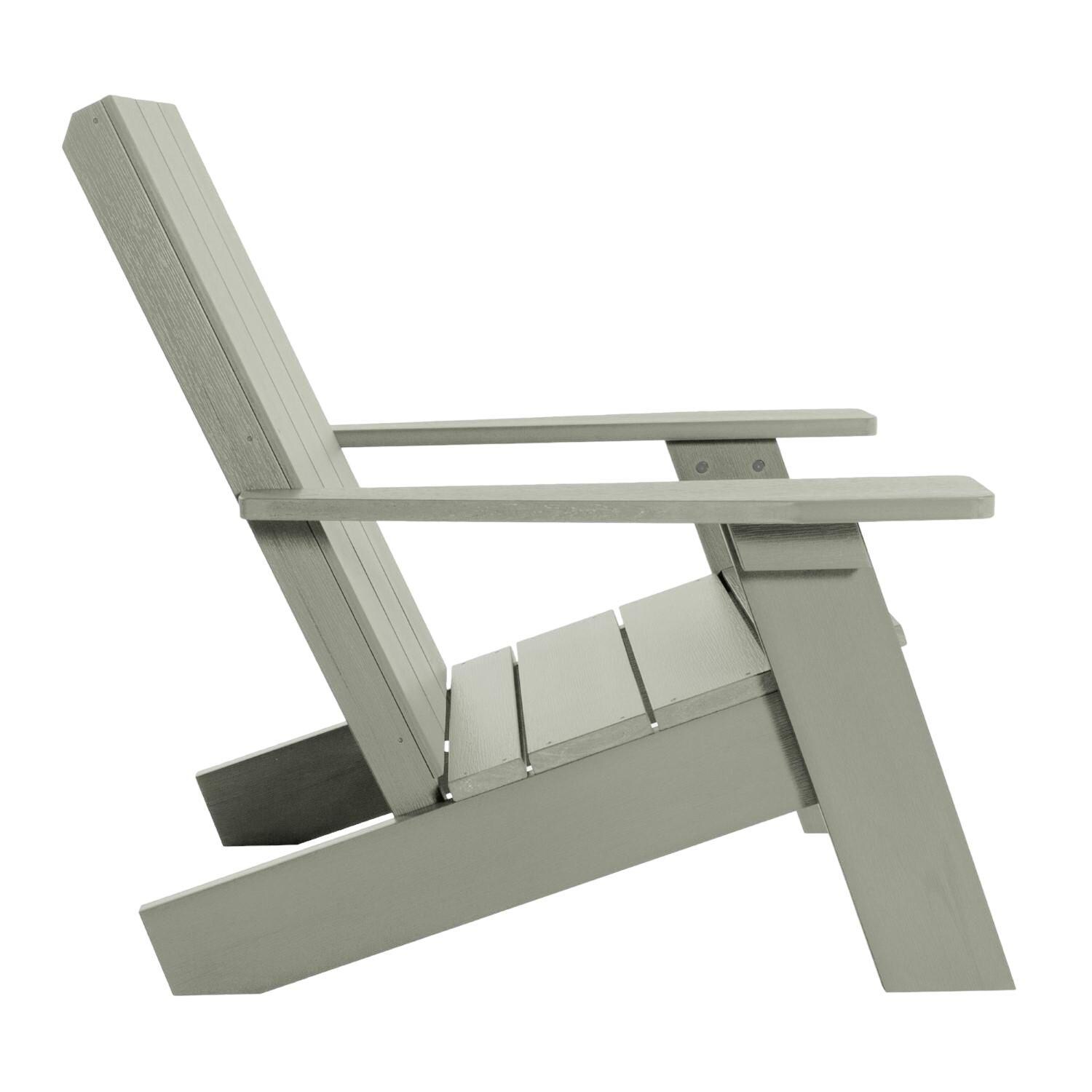 Lakeview Classical Cove Modern Adirondack Chair - Eucalyptus - Side thumbnail