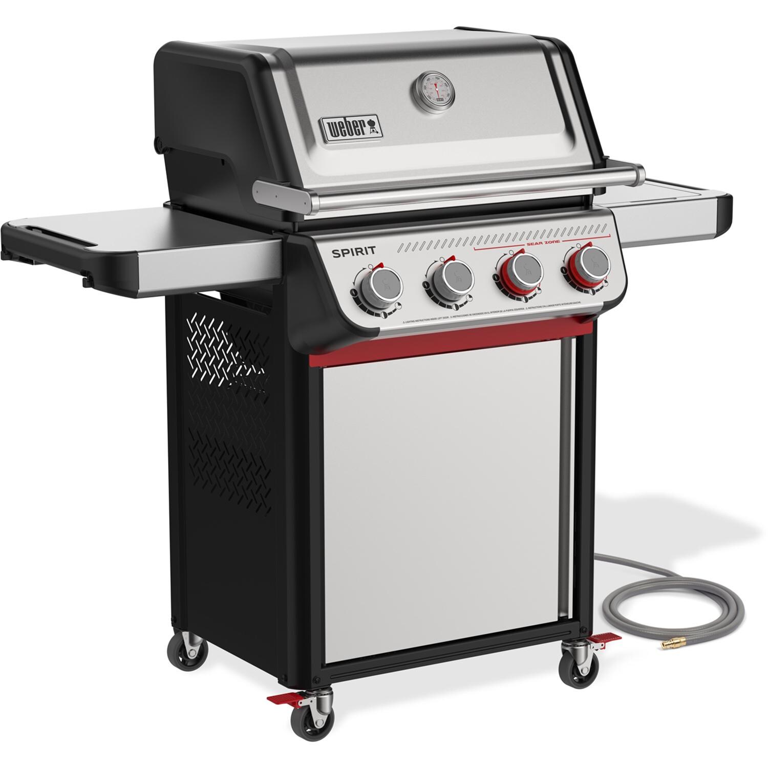 Weber Grills 1502223 Spirit S-425C 4 Burner Natural Gas Grill - Stainless Steel - Angled Right - White Background thumbnail