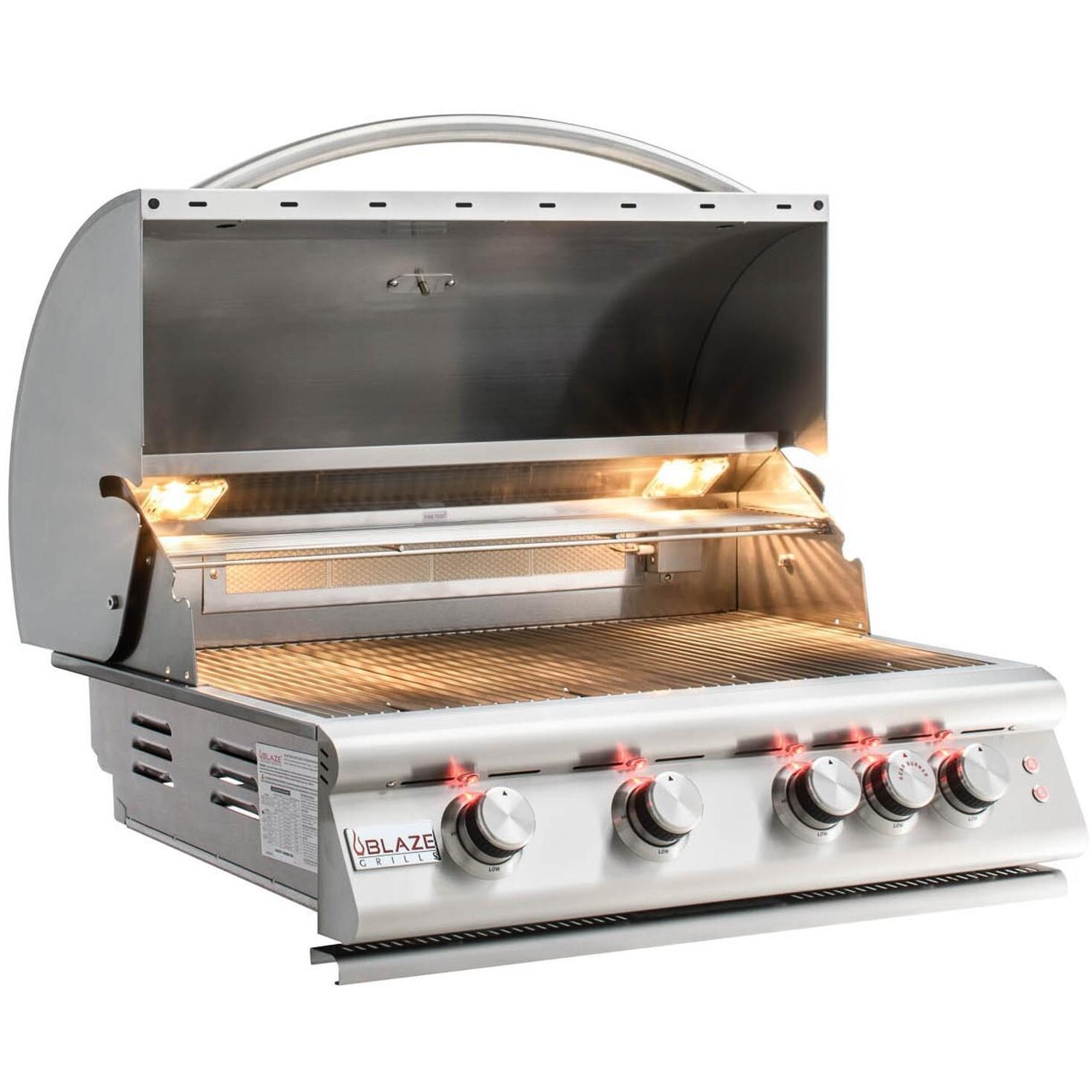 Blaze - BLZ-4LTE2-LP - Premium LTE 32-Inch 4-Burner Built-In Propane Gas Grill With Rear Infrared Burner & Grill Lights - White Background thumbnail