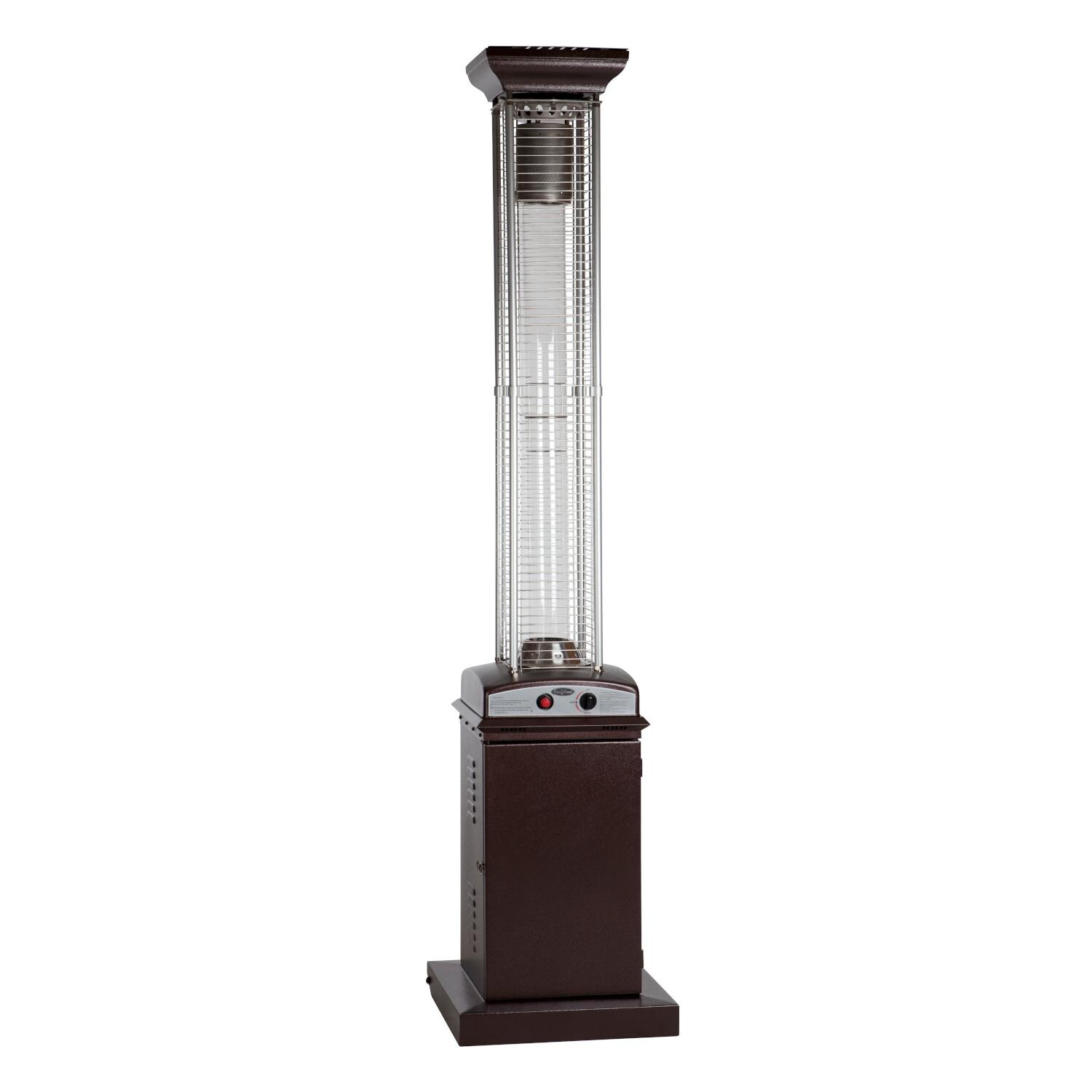 Fire Sense 46,000 BTU Square Propane Gas Flame Patio Heater - Hammered Bronze - 62224 image