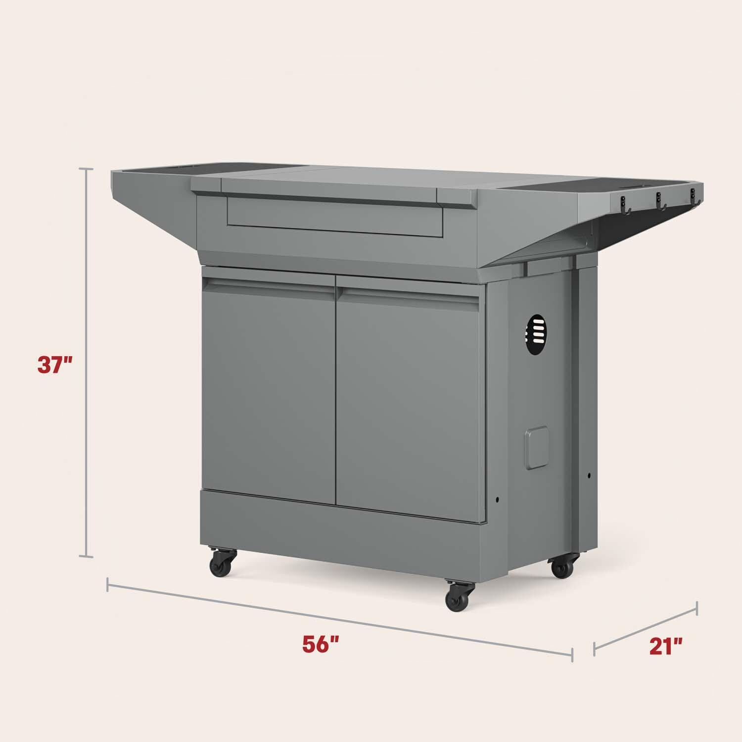 TYTUS TDT-GHS-XLCT Emberwood Prep Cart - Dimensional thumbnail