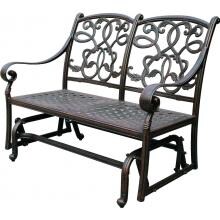 Darlee Santa Monica Cast Aluminum Patio Loveseat Glider image
