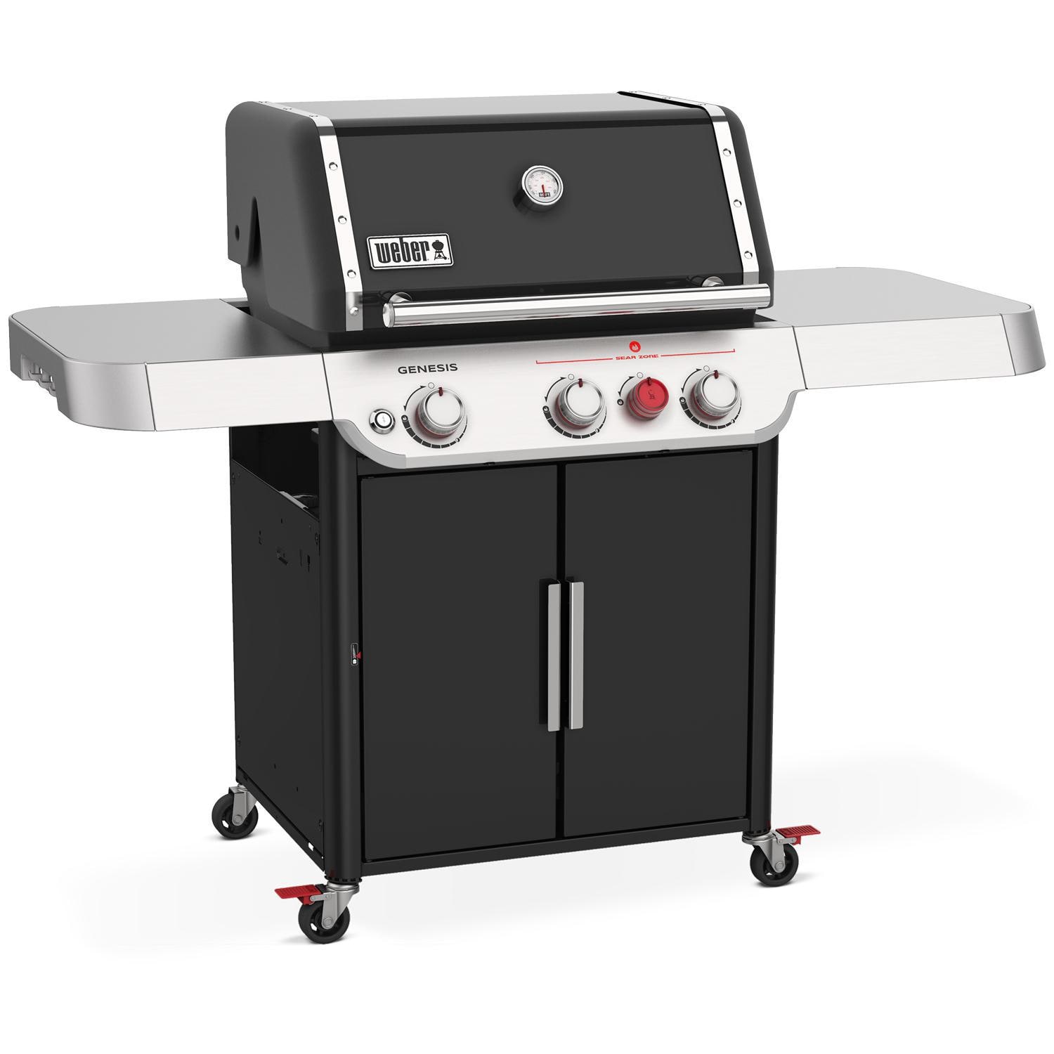 Weber GENESIS 35313301 SP-E-325s Special Edition Propane Gas Grill with Sear Burner - Black - Left-Side Angled View thumbnail