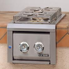 Luxor Built-In Propane Gas Double Side Burner W/ Front LED Lights - AHT-DSB-L-LP image