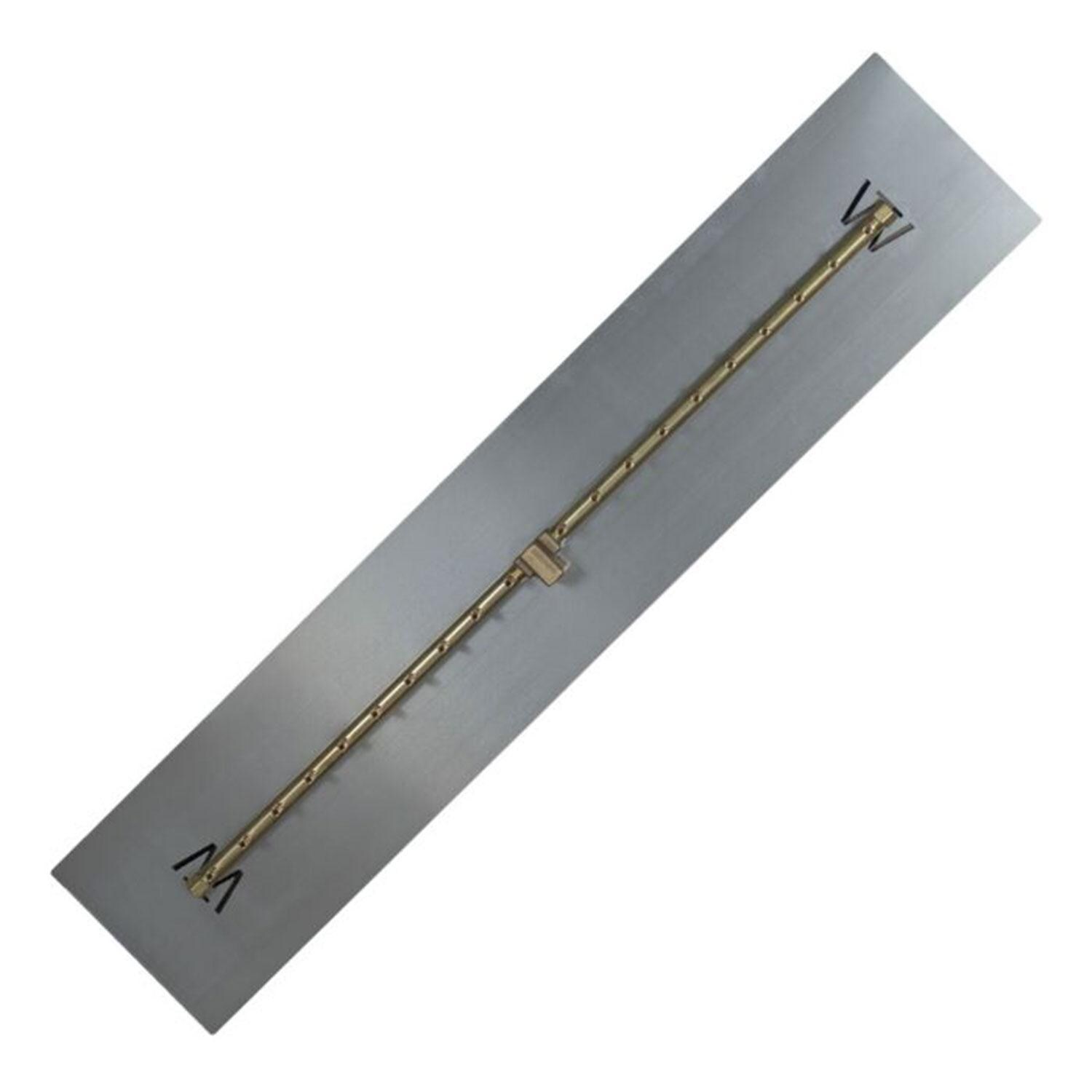 Warming Trends 41 5/8 Linear Brass Natural Gas/Propane Burner w/ 50 X 10-in Plate