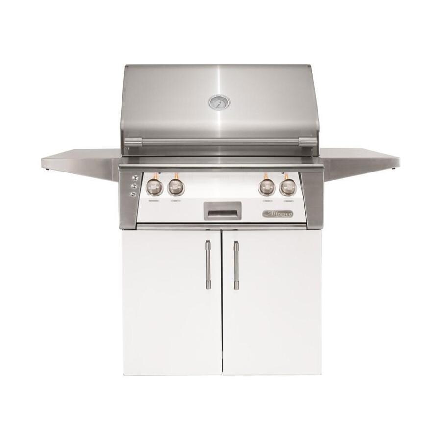 Alfresco ALXE 30-Inch Freestanding Natural Gas Grill With Rotisserie in Signal White Matte - ALXE-30C-NG-SM9003