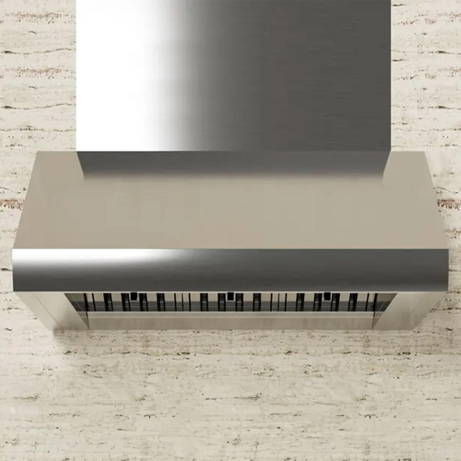 XO Appliance XOGV48S 48-Inch 1200 CFM Vent Hood w/ LED Lighting & Pro Baffle Filters - With 12 Ft Ceiling Duct Cover (Sold Separately) - Lifestyle thumbnail