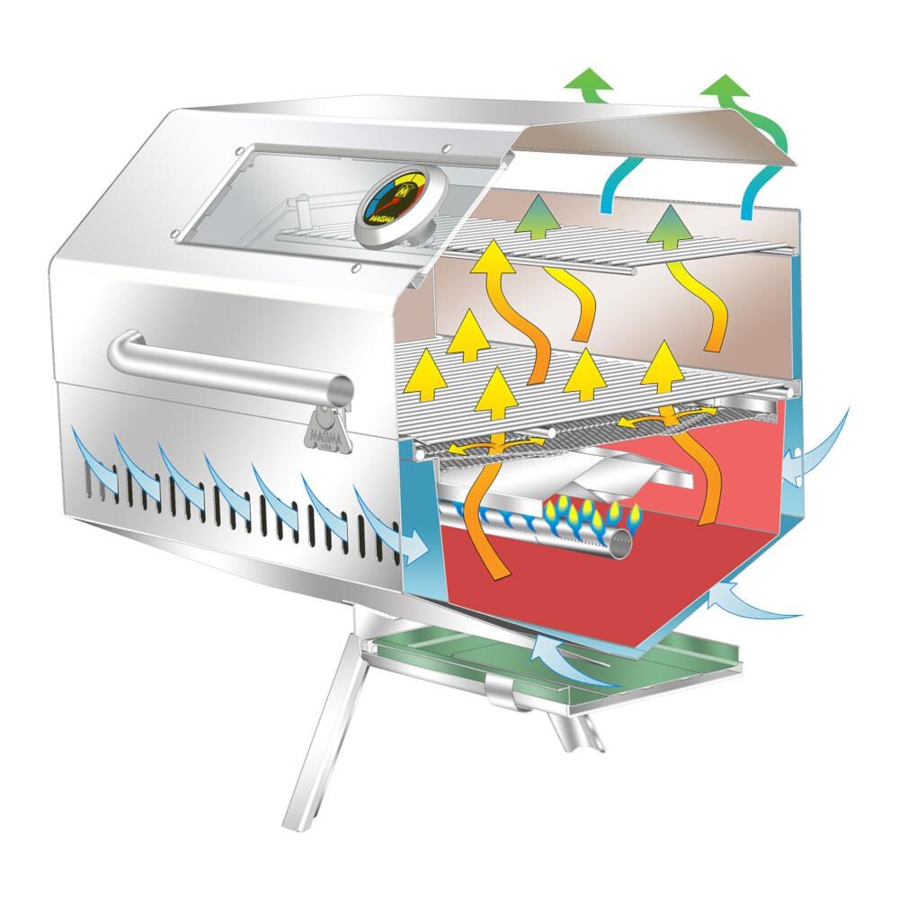 Magma A10-1225-2GS Marine Monterey II Infrared Gas Grill - Cut Away View thumbnail