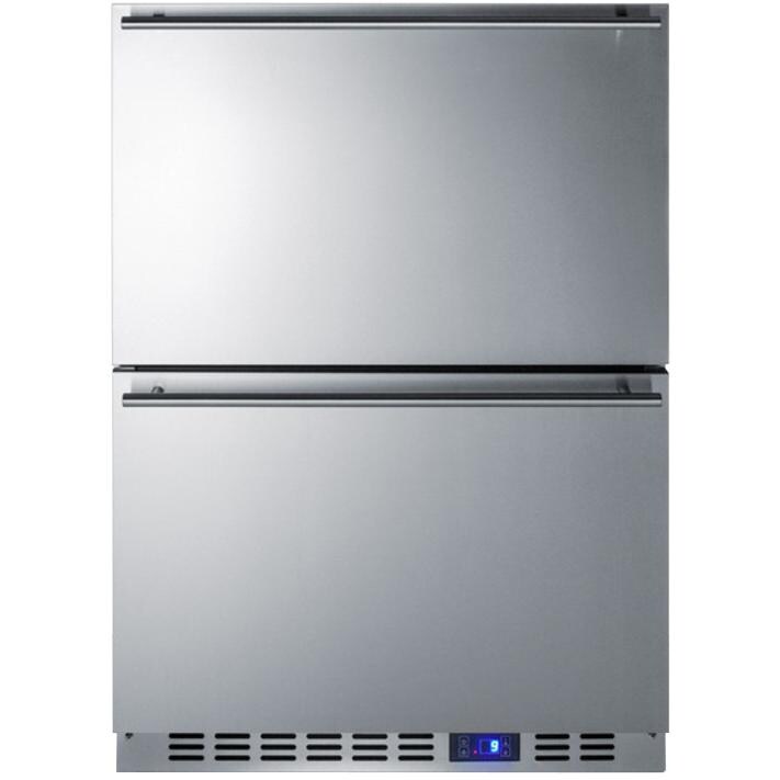 Summit 24-Inch 3.54 Cu. Ft. Commercial Built-In / Freestanding Double Drawer Compact Freezer - Stainless Steel - SCFF532D thumbnail